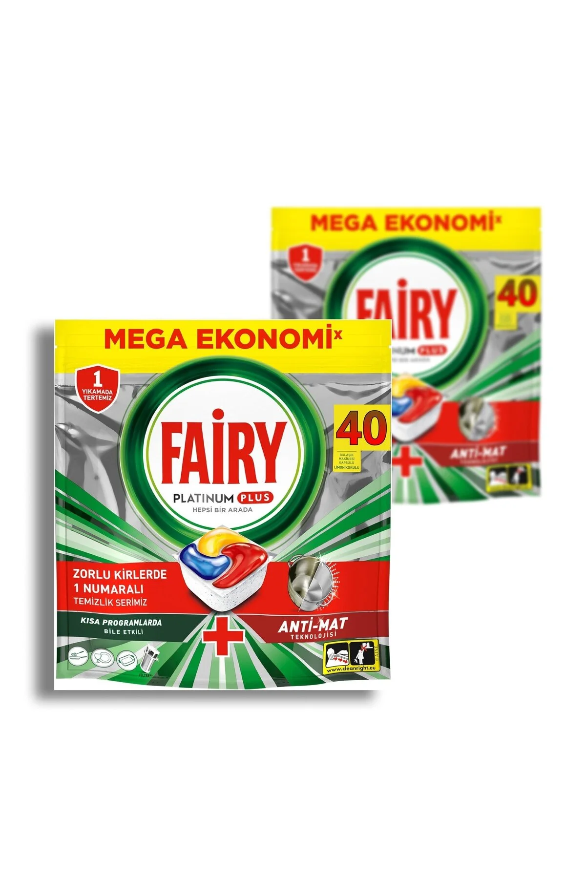 قرص و پودر ماشین ظرفشویی FAVILI 4040 FAIRY PLATINUM PLUS 40 2 قطعه Fairy