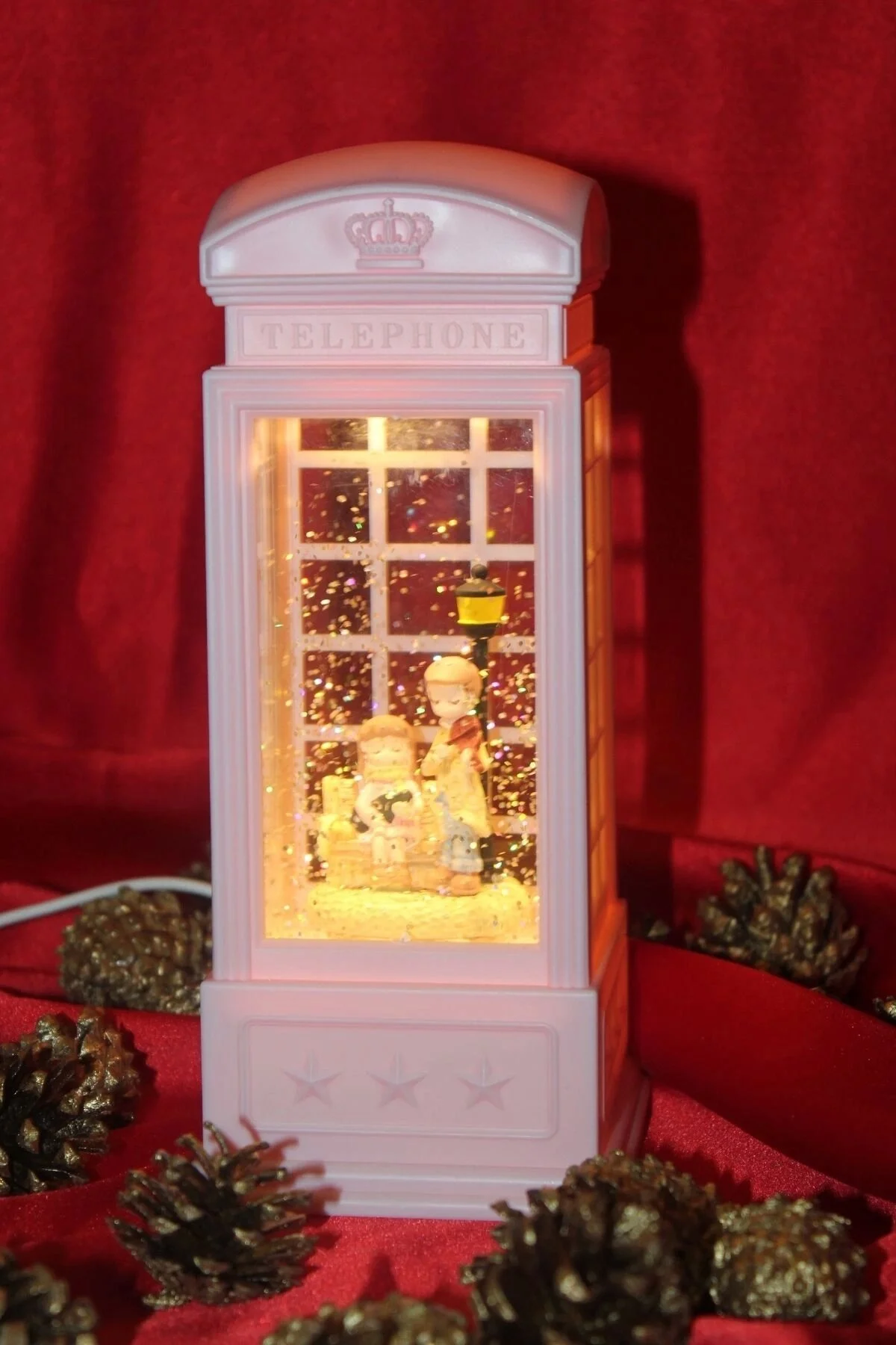 گوی برفی SNOW GLOBE با چراغ های LED موسیقی و اسپری از ترکیه RaHan