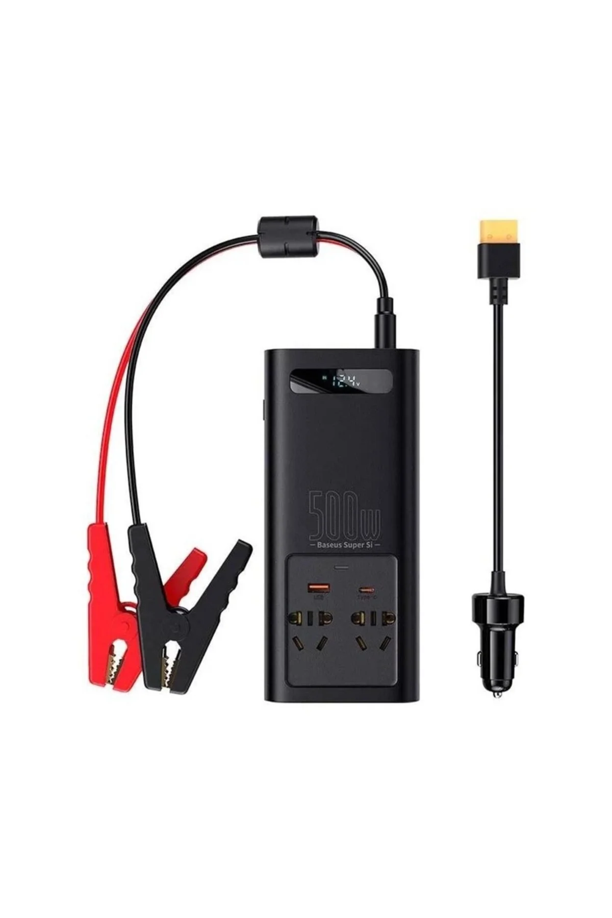 مبدل SUPER SI POWER 500W INVERTER AC 220W FLAG و باتری Baseus