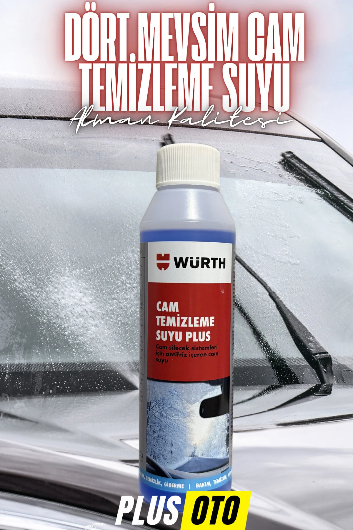 ضدیخ آب پاک کننده شیشه ضد یخ چهار فصل 250 میلی لیتر Würth