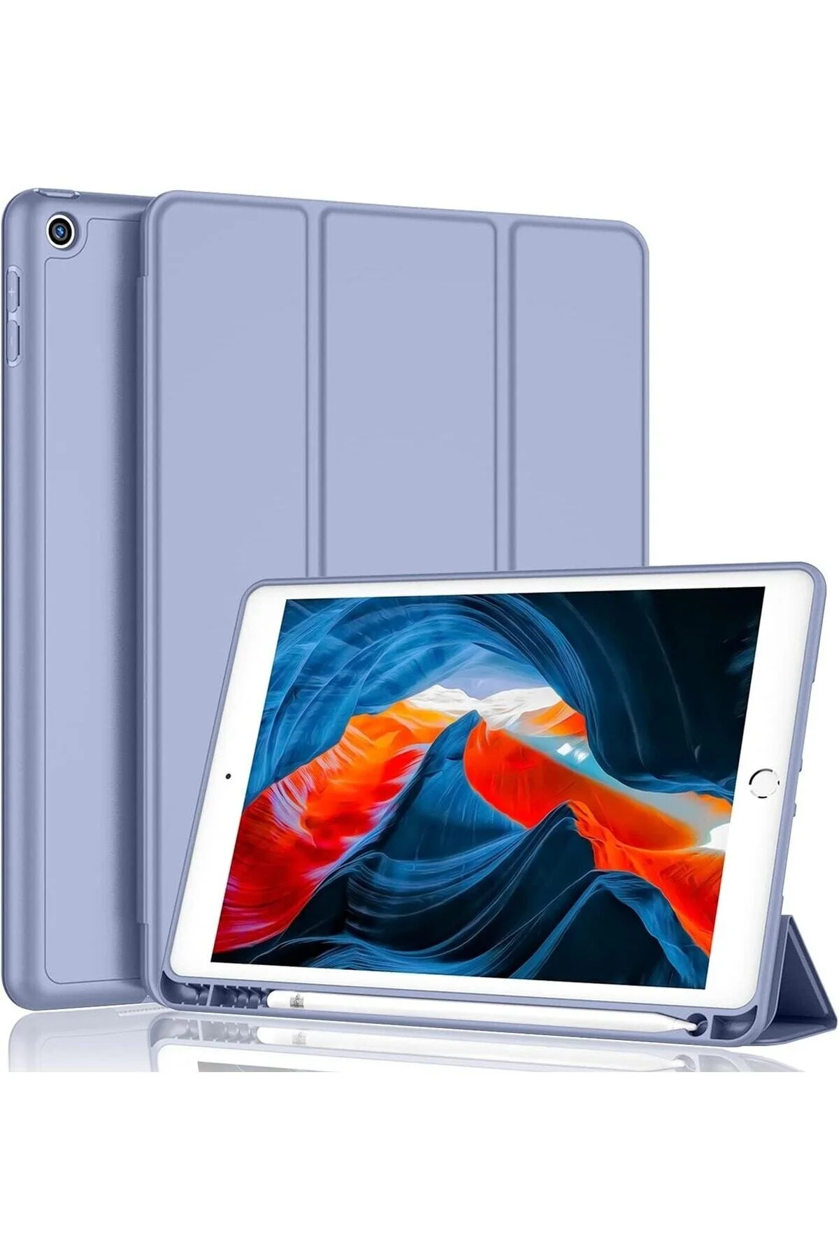 کاور تبلت قاب هوشمند IPAD AIR 3 10.5 با محفظه قلم سیلیکونی LAVENDER UnDePlus