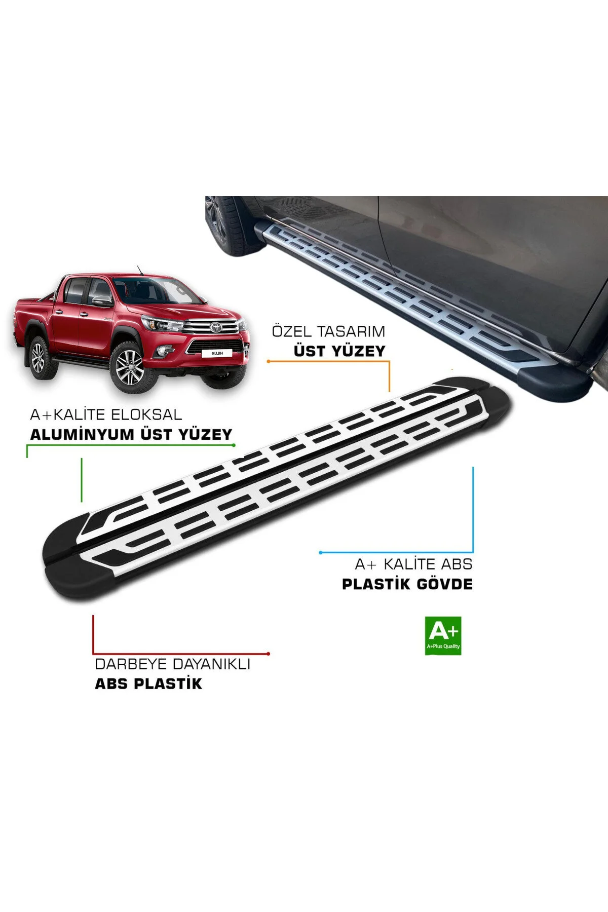 کیت بدنه خودرو HILUX 8 2015 2016 2017 2018 2019 2020 2021 2022 2023 2024 SIDE STEP SPLS Omsa