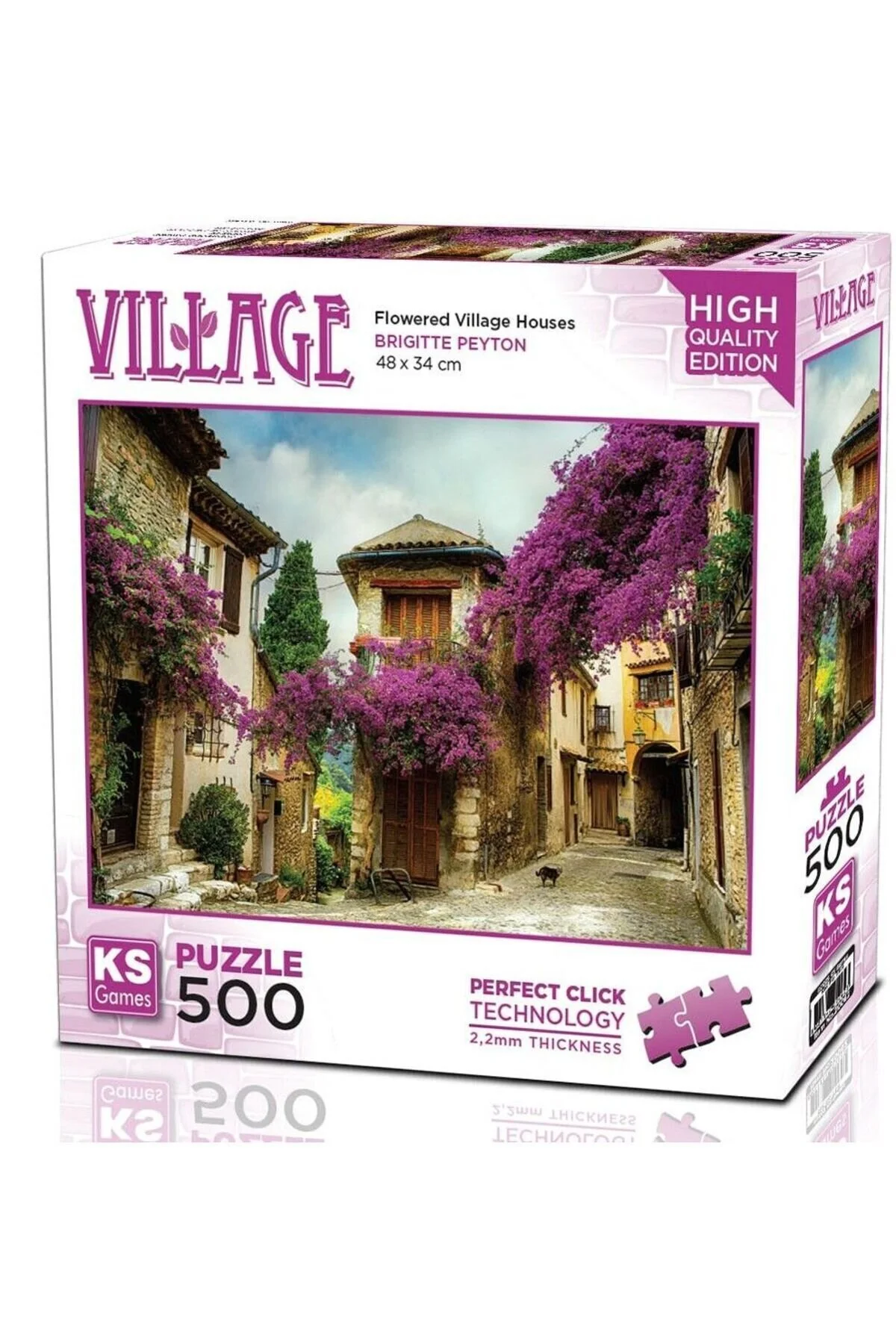 پازل 500 تکه گلدار خانه های روستایی از ترکیه Ks Games