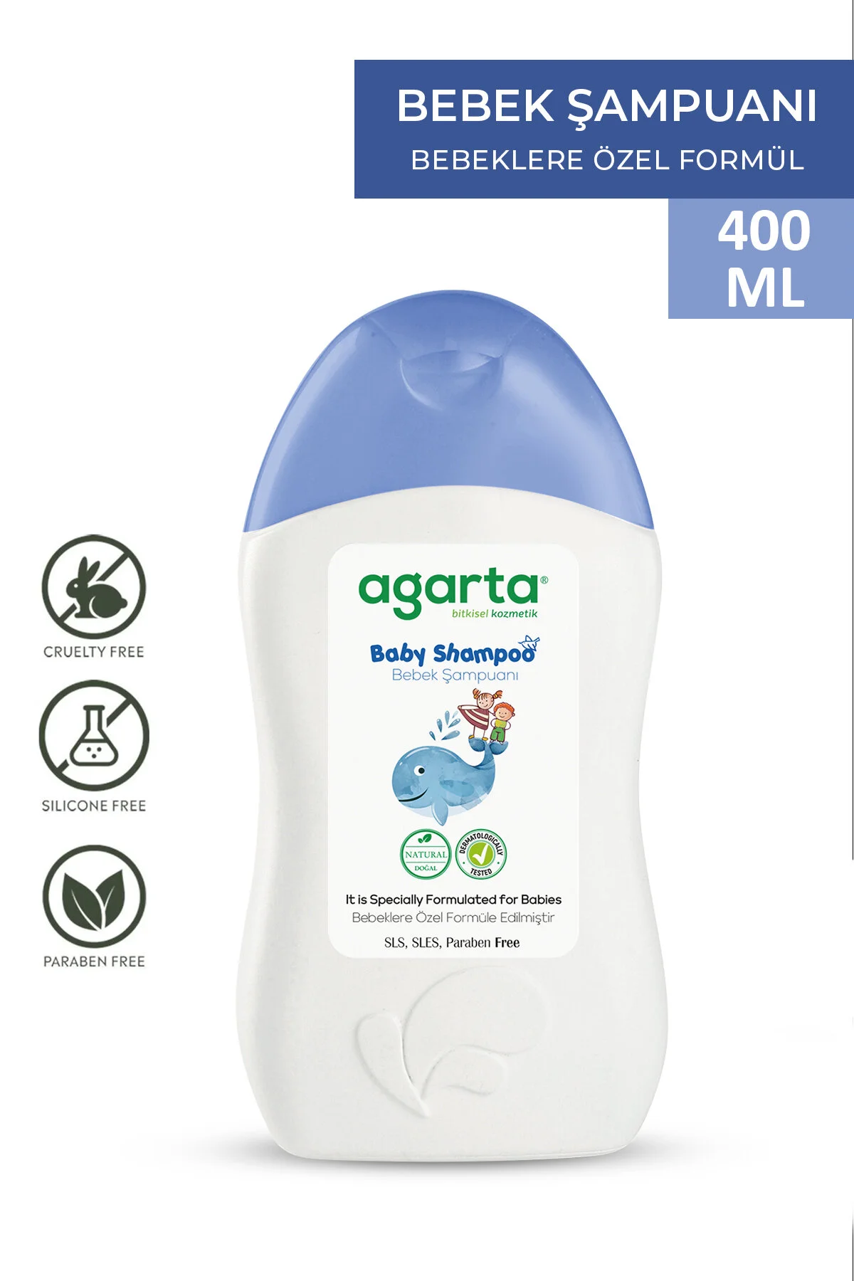 شامپو طبیعی مخصوص پسران و کودکان 400 میلی لیتر Agarta