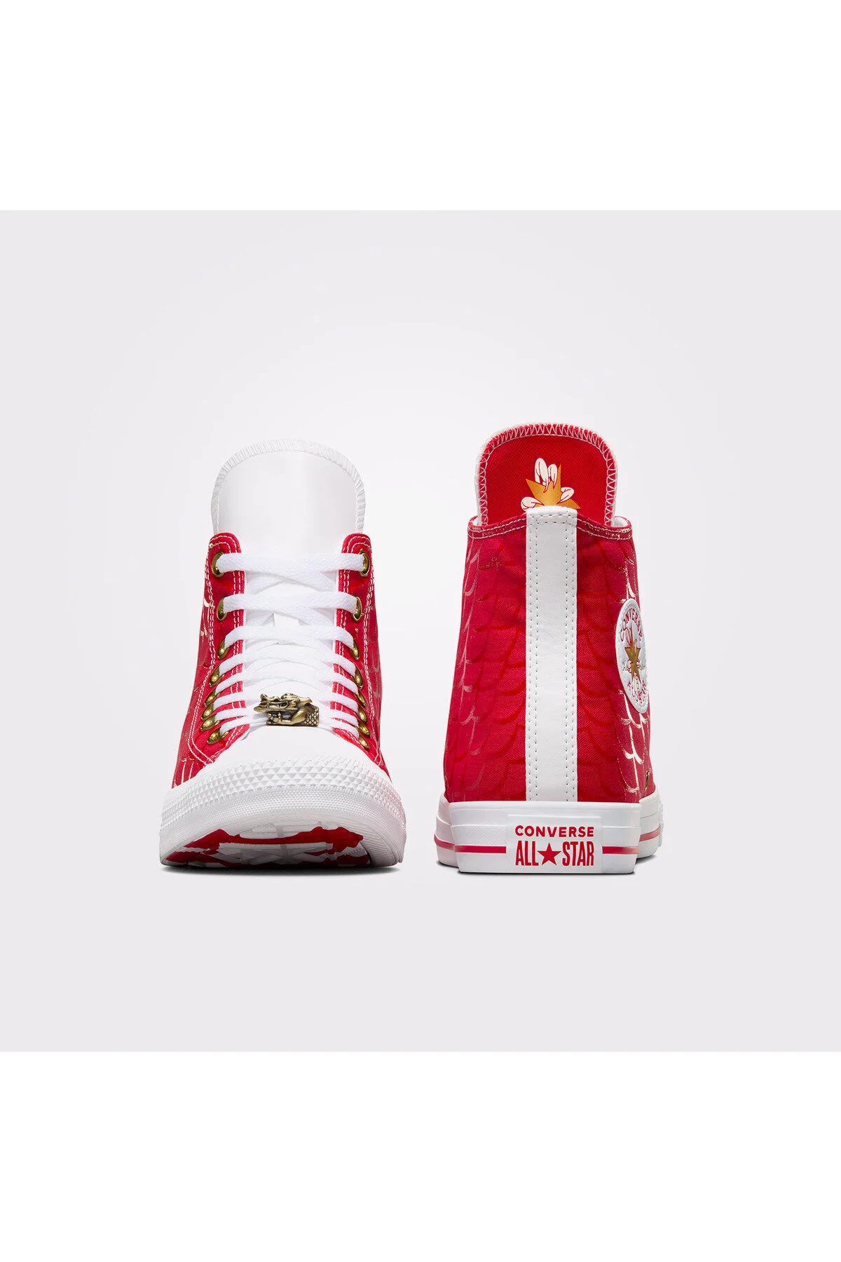 اسنیکر کفش کتانی قرمز یونیسکس با مقیاس اژدهای سال نو تمام استار چاک تیلور کانورس Converse