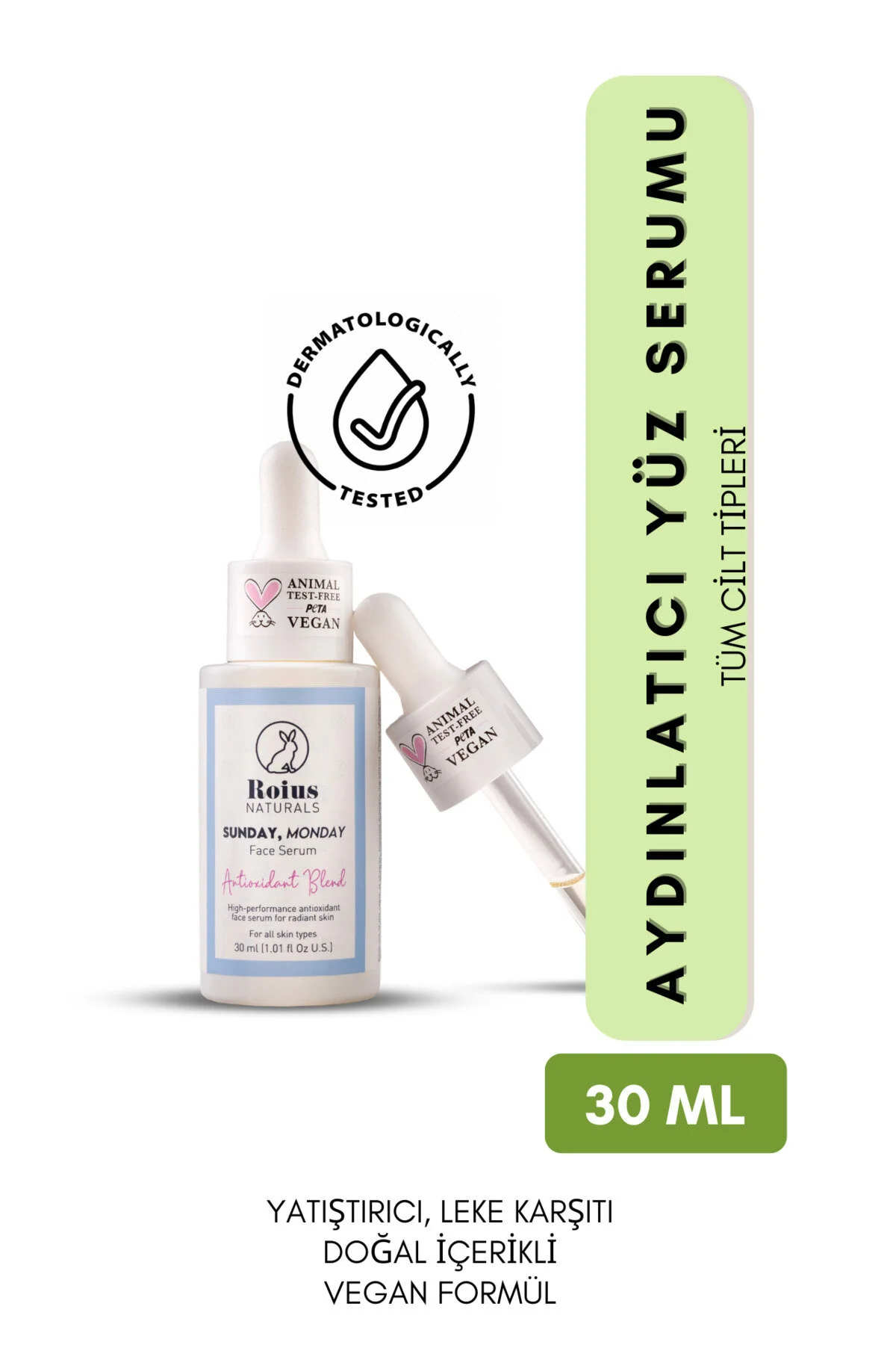 سرم پوست یکشنبه دوشنبه صورت آنتی اکسیدان Roius Naturals