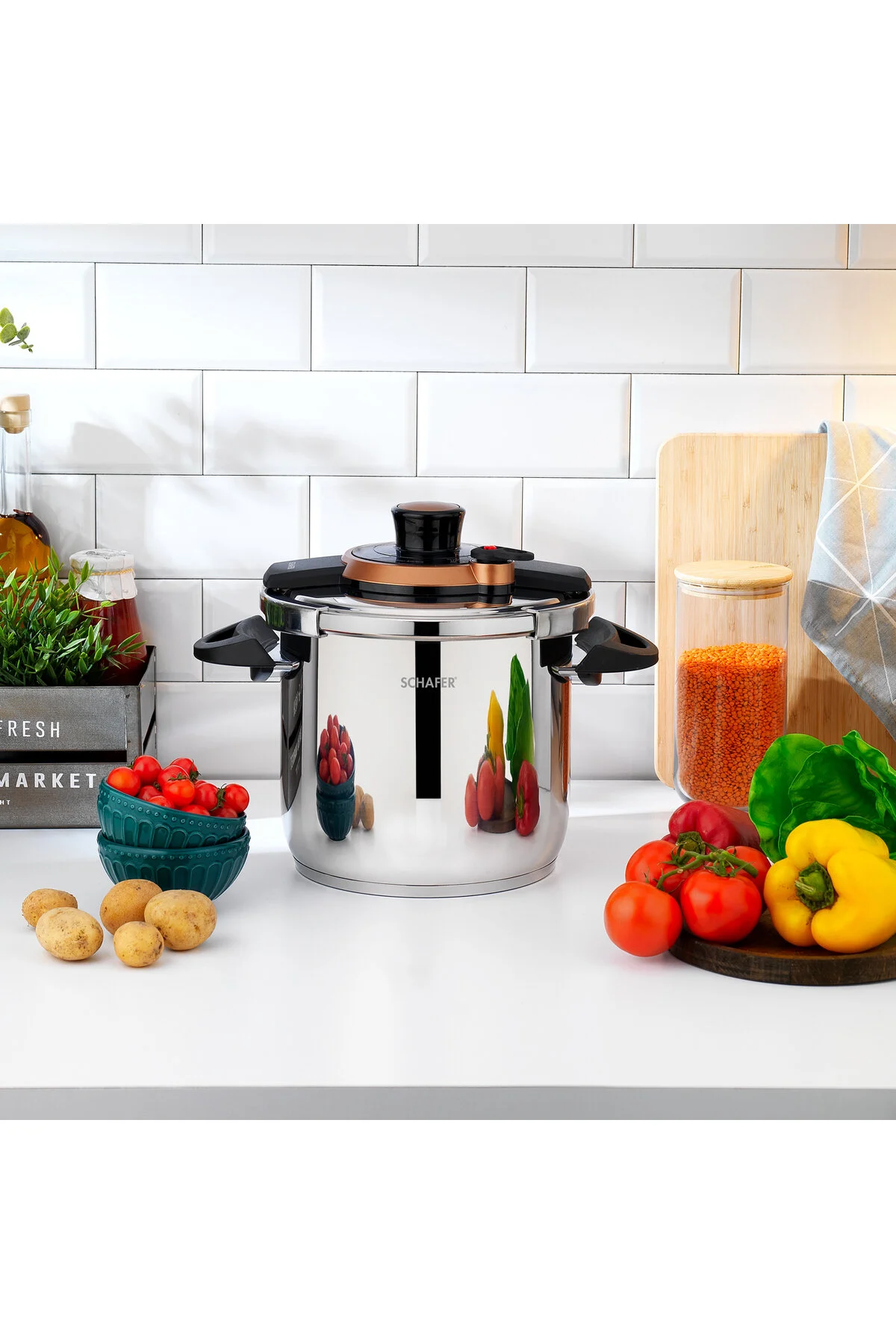زودپز اجاق گاز بهینه 9 L BLACK مس Schafer