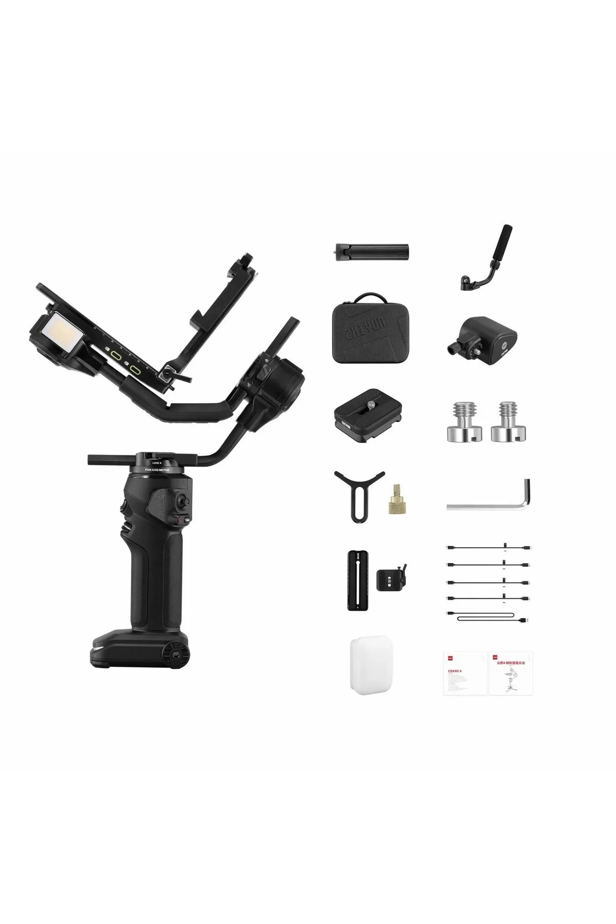 لوازم جانبی دوربین و عکس تثبیت کننده گیمبای دستی کرین 4 COMBO 3 AXIS ZHIYUN