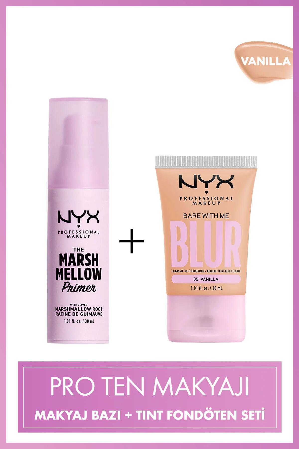 ست آرایشی FIRED FILTER TINT FILUDE موثر بر روی پوست 05 وانیل و MARSHMELLOW تسکین دهنده اولیه آرایش مقداری NYX Professional Makeup