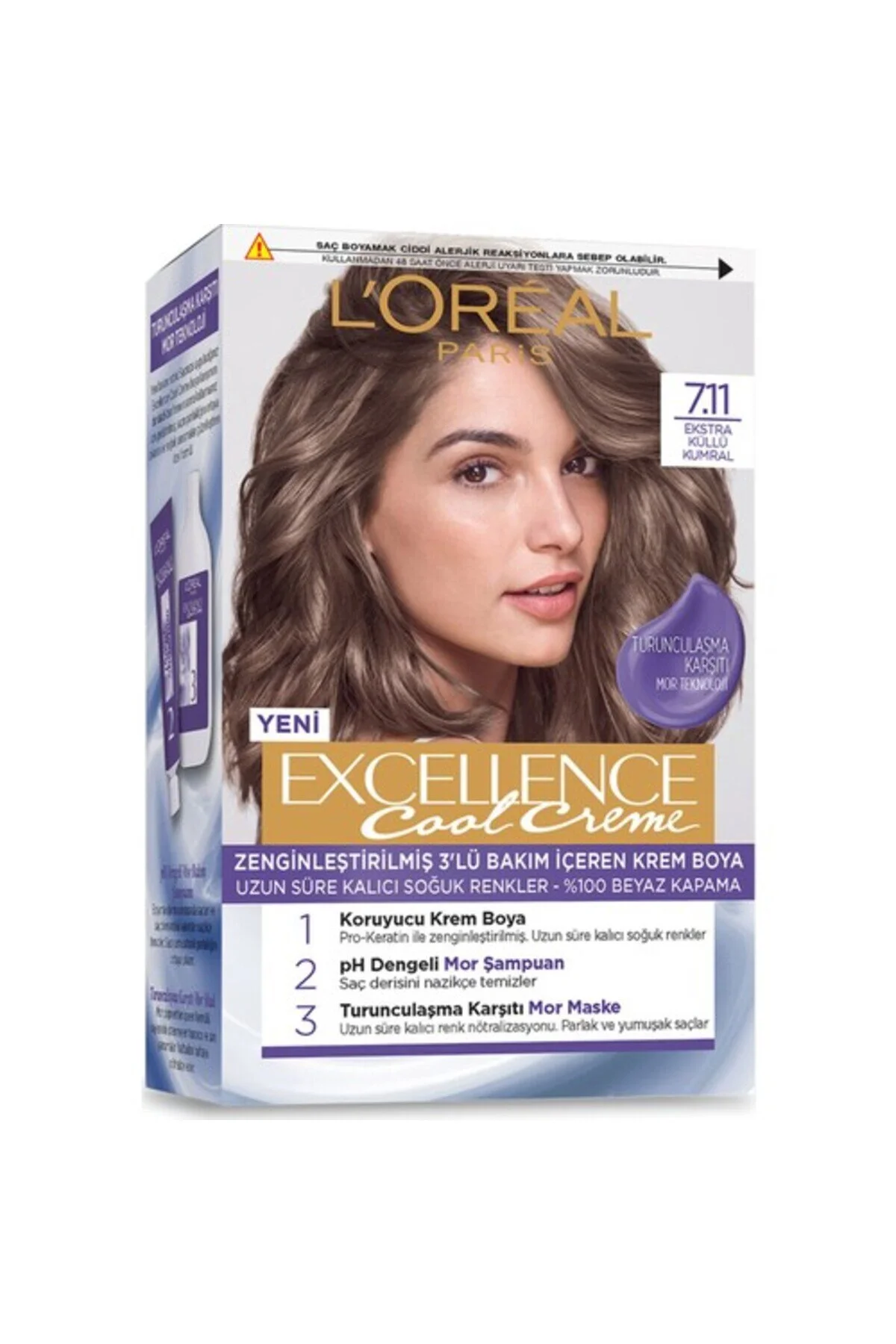 L'Oreal Paris رنگ مو کرمی لورآل اکسلانس ۷.۱۱ کمرال اضافی زرد طلایی