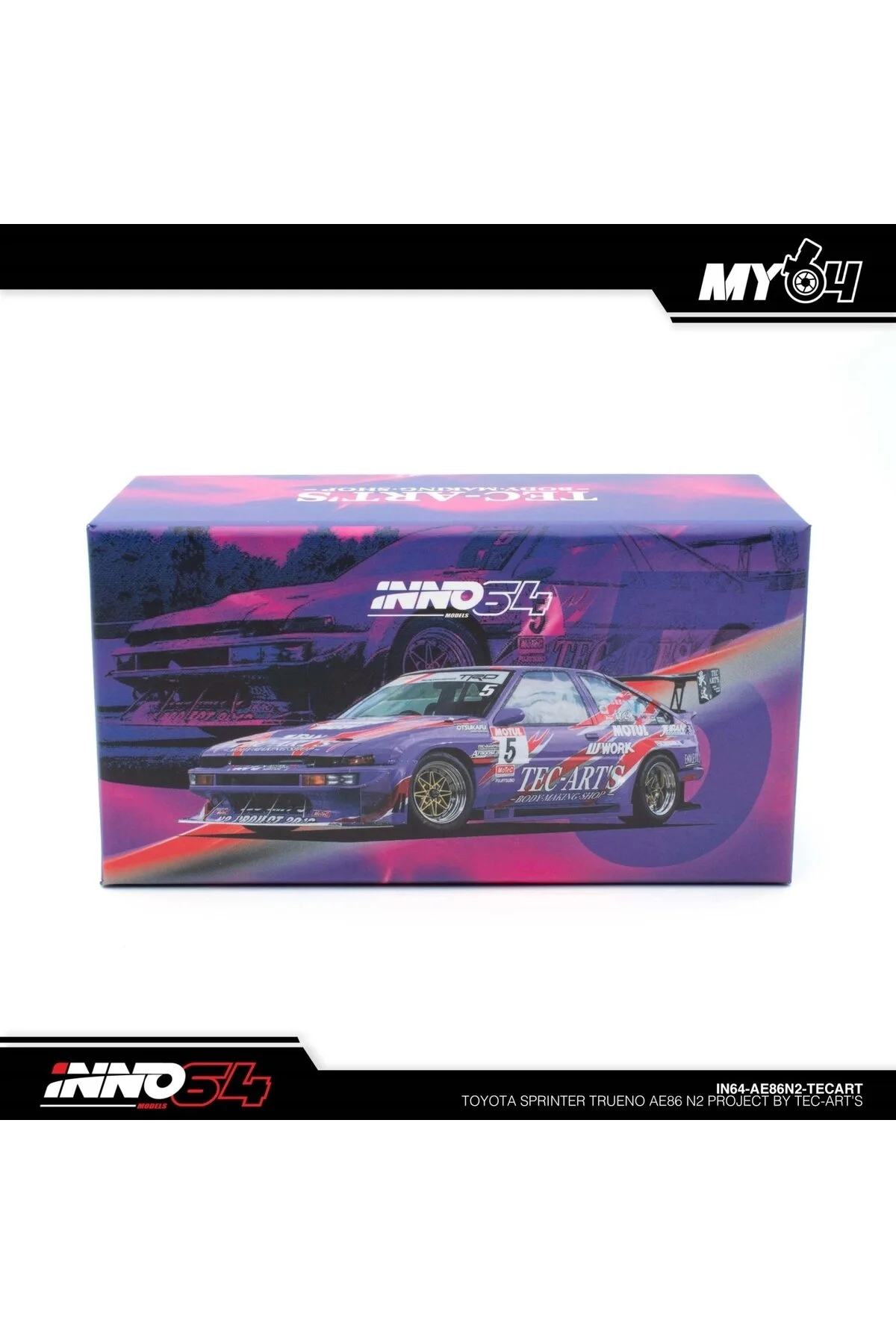 مدل خودرو پروژه INNO 1 64 TOYOTA SPRINTER TRUENO AE86 N2 توسط TEC ART'S اورجینال Inno 64 Models