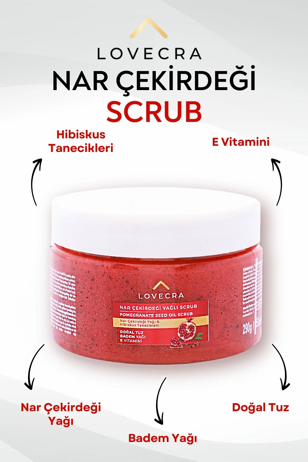 اسکراب بدن مغذی پاک کننده پوست مرطوب رنگ EQUALIZING CARE پیلینگ 290 گرم LOVECRA