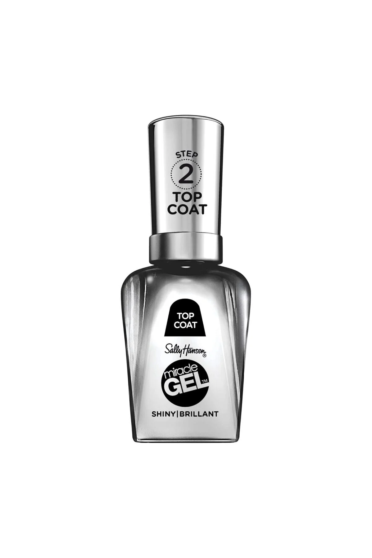 لاک ناخن تاپ کت ژل میراکل دائمی بادوام بدون لامپ UV 14.7 میل Sally Hansen