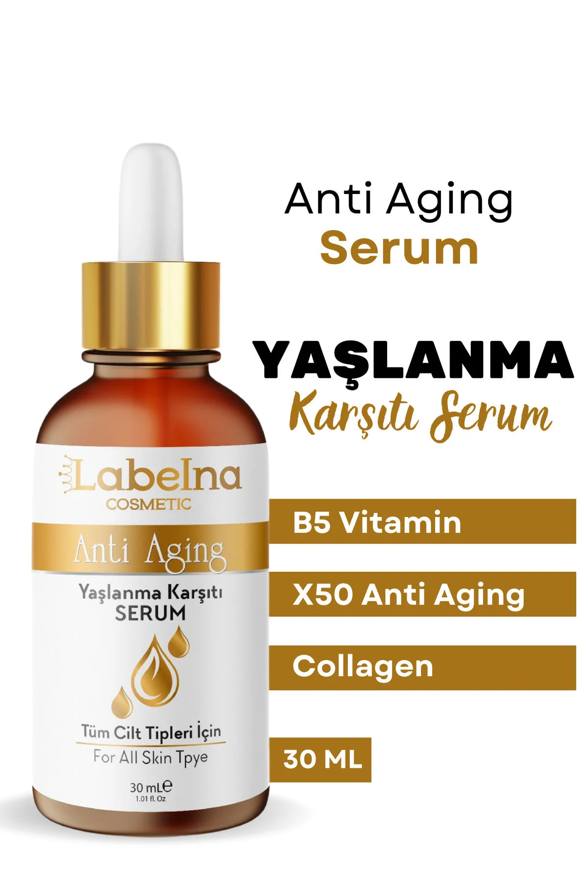 سرم پوست ضد پیری 30 میلی لیتر مناسب برای مراقبت از صورت Labelna Cosmetic