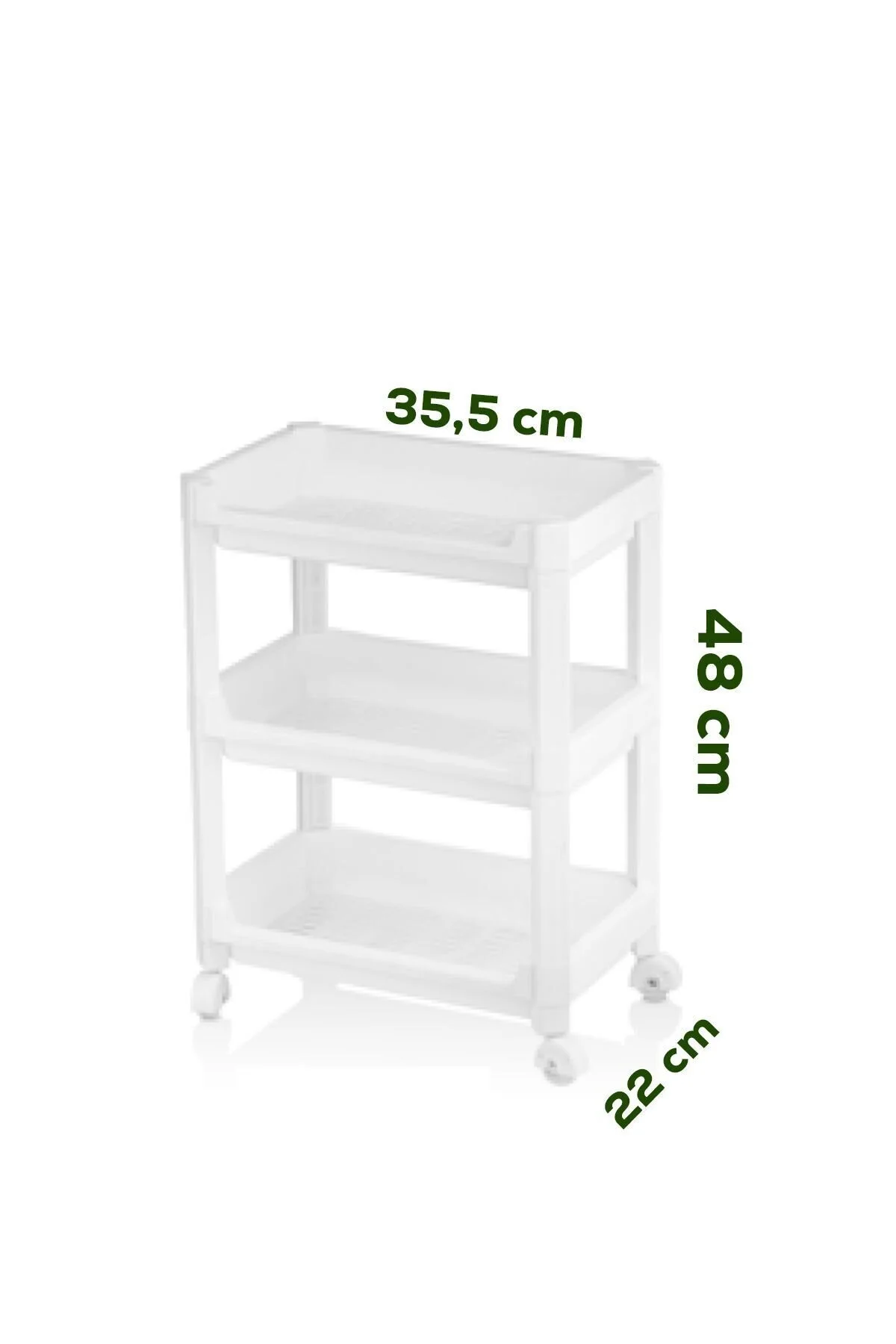 نظم‌دهنده حمام RAFTY 73 1 تأسیس 3 طبقه قفسه سازمان دهنده آشپزخانه 35 5 22 X 48 سانتی متر سفید Porsima