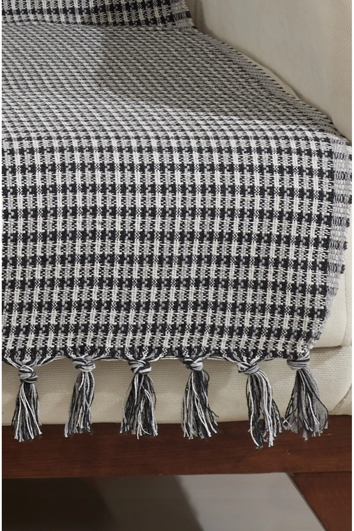 روکش مبل LUNA ANTHRACITE & GREY PLAID COVER 180 X 200 سانتی متر تختخواب Lux Touch