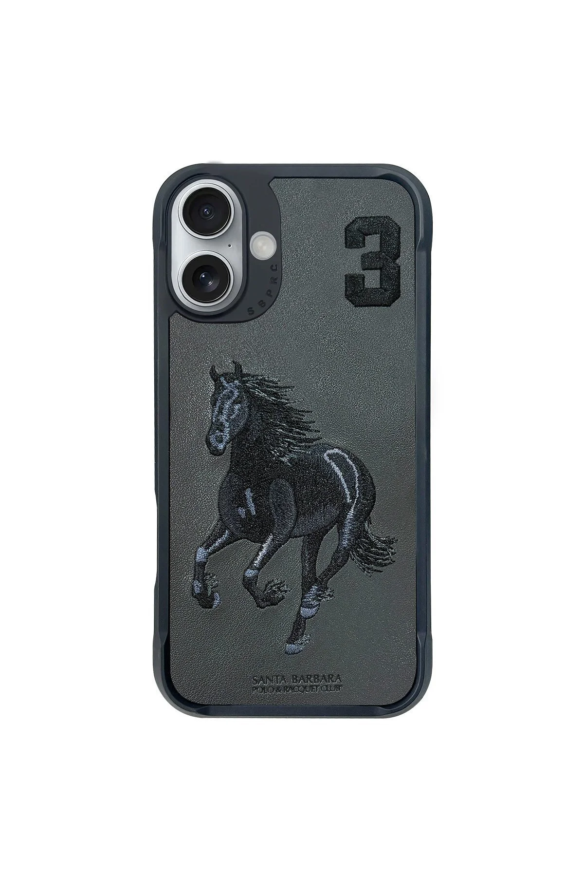 کاور و قاب SBPRC IPHONE 16 3D PU چرم بوریس داخل جیر Santa Barbara Polo Racquet Club