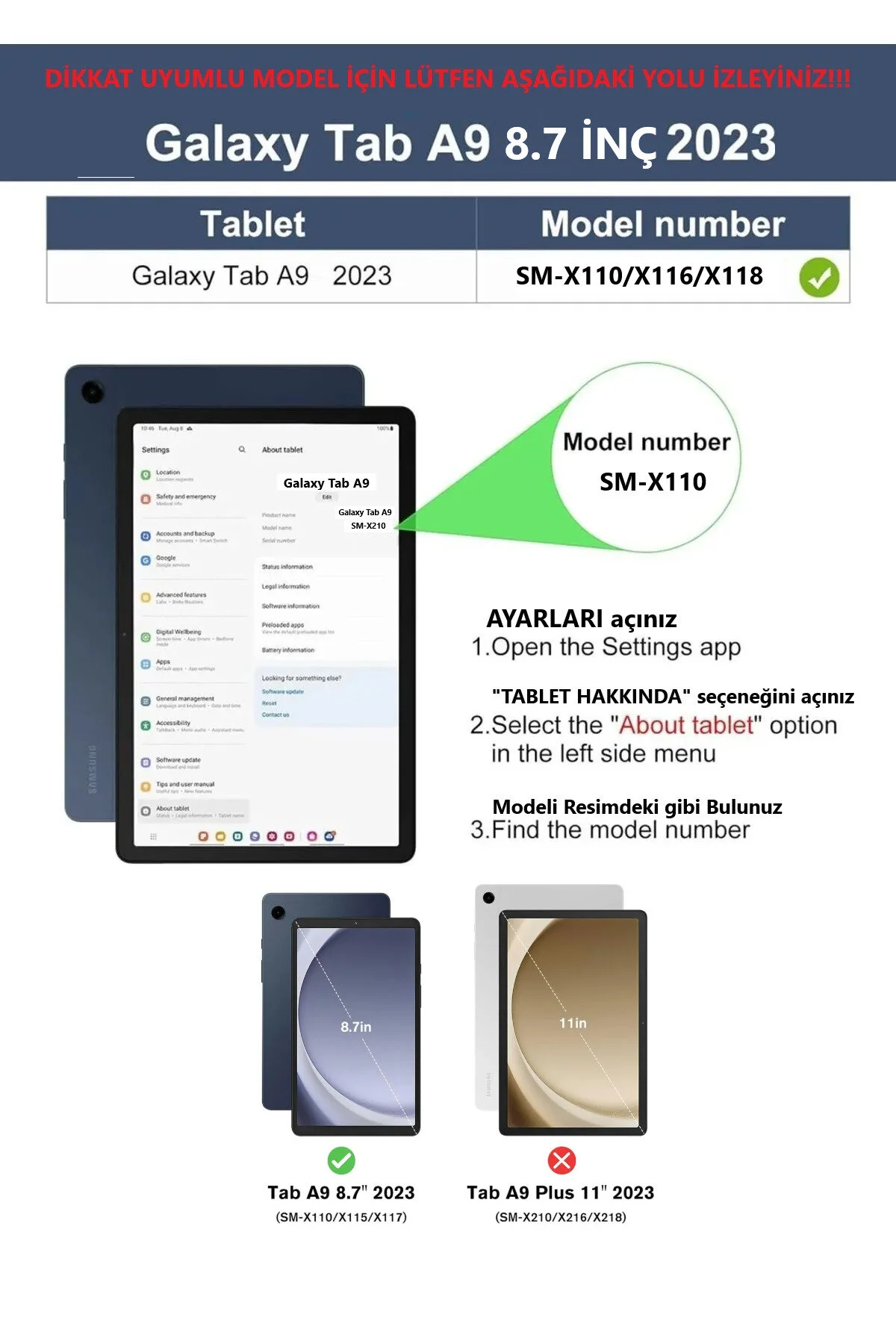 کاور تبلت قاب 8.7 اینچی سازگار GALAXY TAB A9 پایه هوشمند جدید PU چرمی با حالت خواب UnDePlus