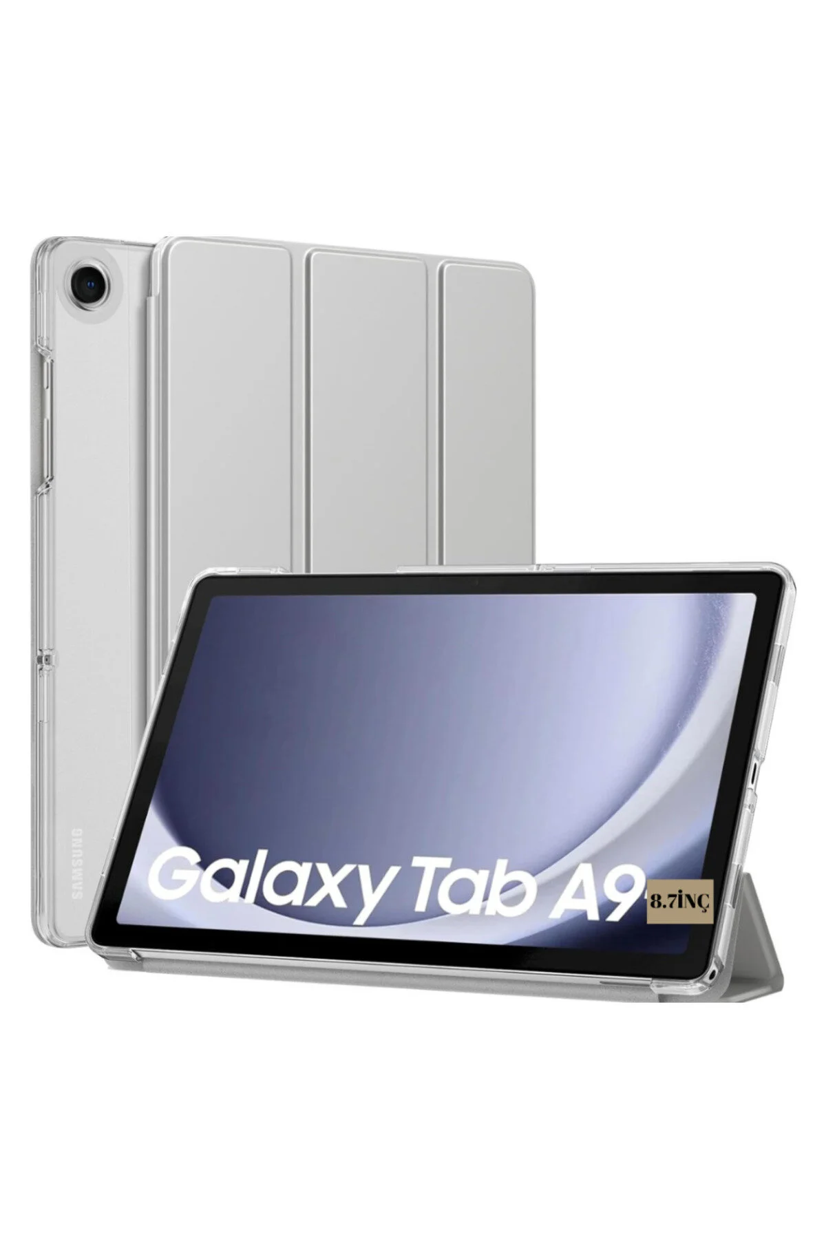 کاور تبلت قاب 8.7 اینچی سازگار GALAXY TAB A9 پایه هوشمند جدید PU چرمی با حالت خواب UnDePlus