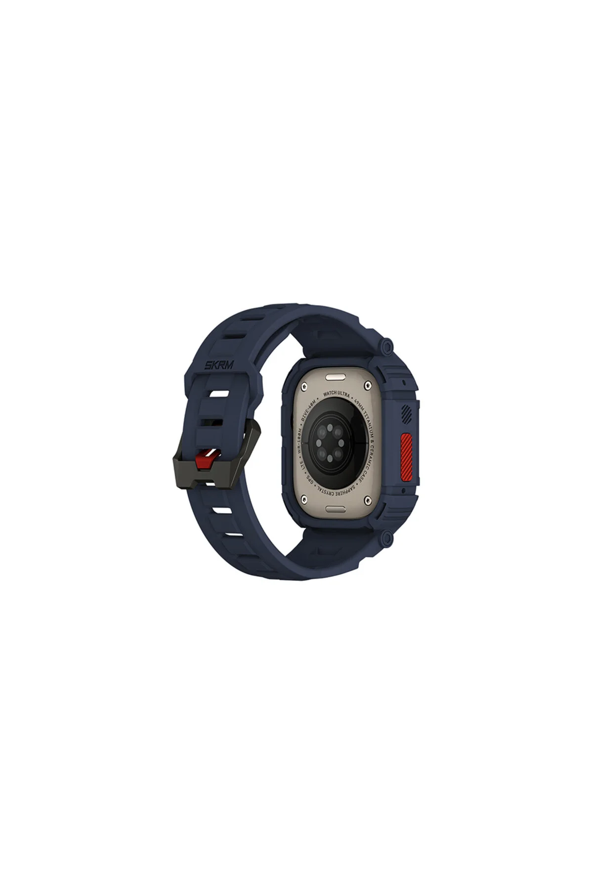 بند ساعت هوشمند تماشای ULTRA 49MM سازگار 2IN1 TPU CASE PROTECTOR SILICON CORD SKINARMA MECHAL NAVY BLUE اسکین ارما Skinarma