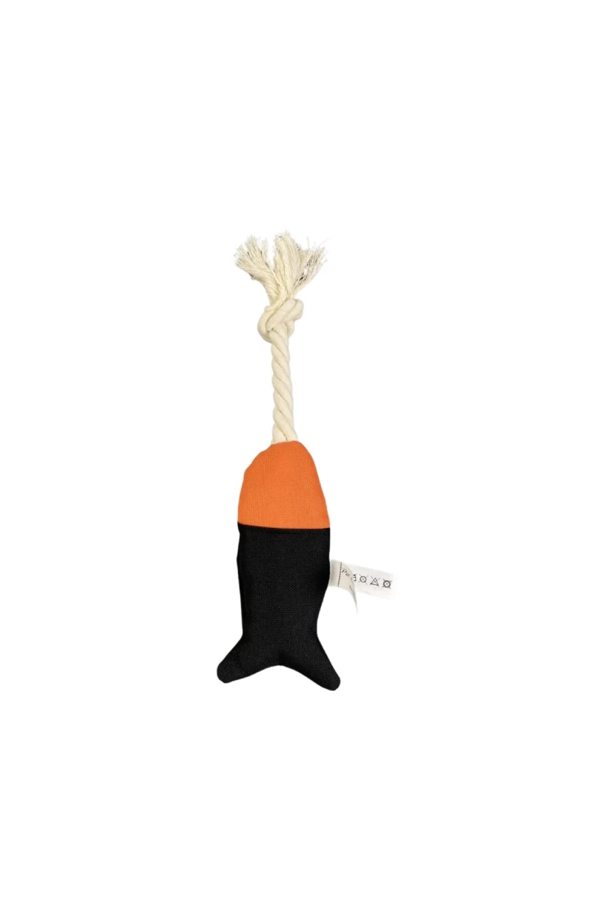 اسباب بازی گربه خاکستری طناب ماهی ضد آب سیاه نارنجی Ø6CM 24 سانتی متر پت کامفورت Pet Comfort