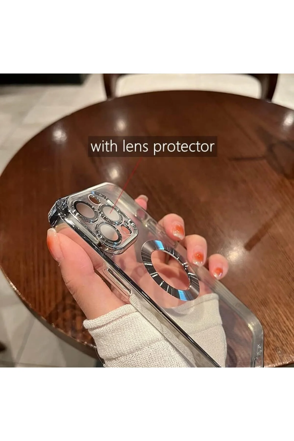کاور و قاب TECNO SPARK 20 PRO CASE LOGO CAMERA OPEN محافظ لنز سیلیکونی شفاف با لبه های رنگی TEKNOMODA