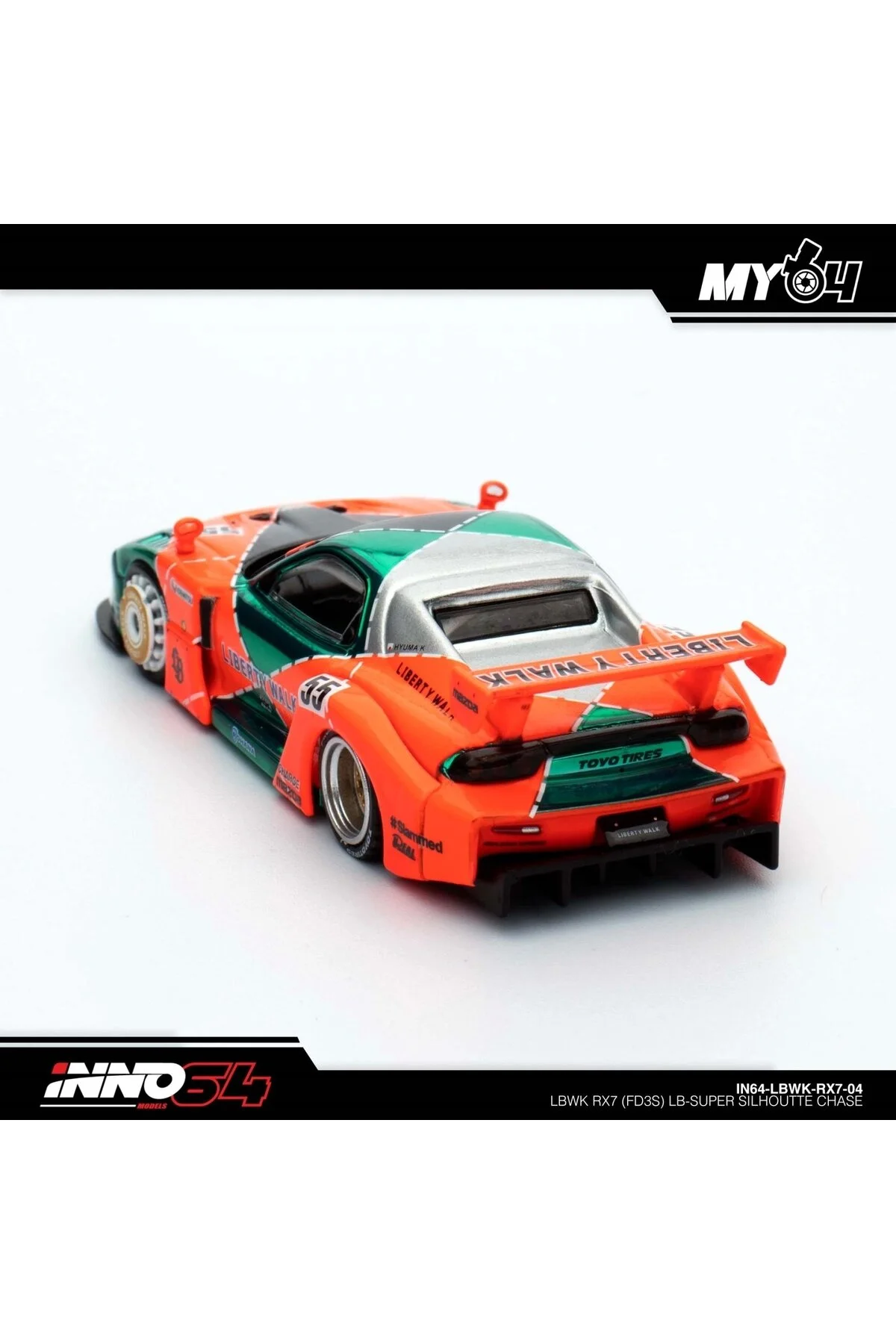 مدل خودرو 1:64 INNO64 LBWK RX7 FD3S LB SUPER تعقیب Inno 64 Models