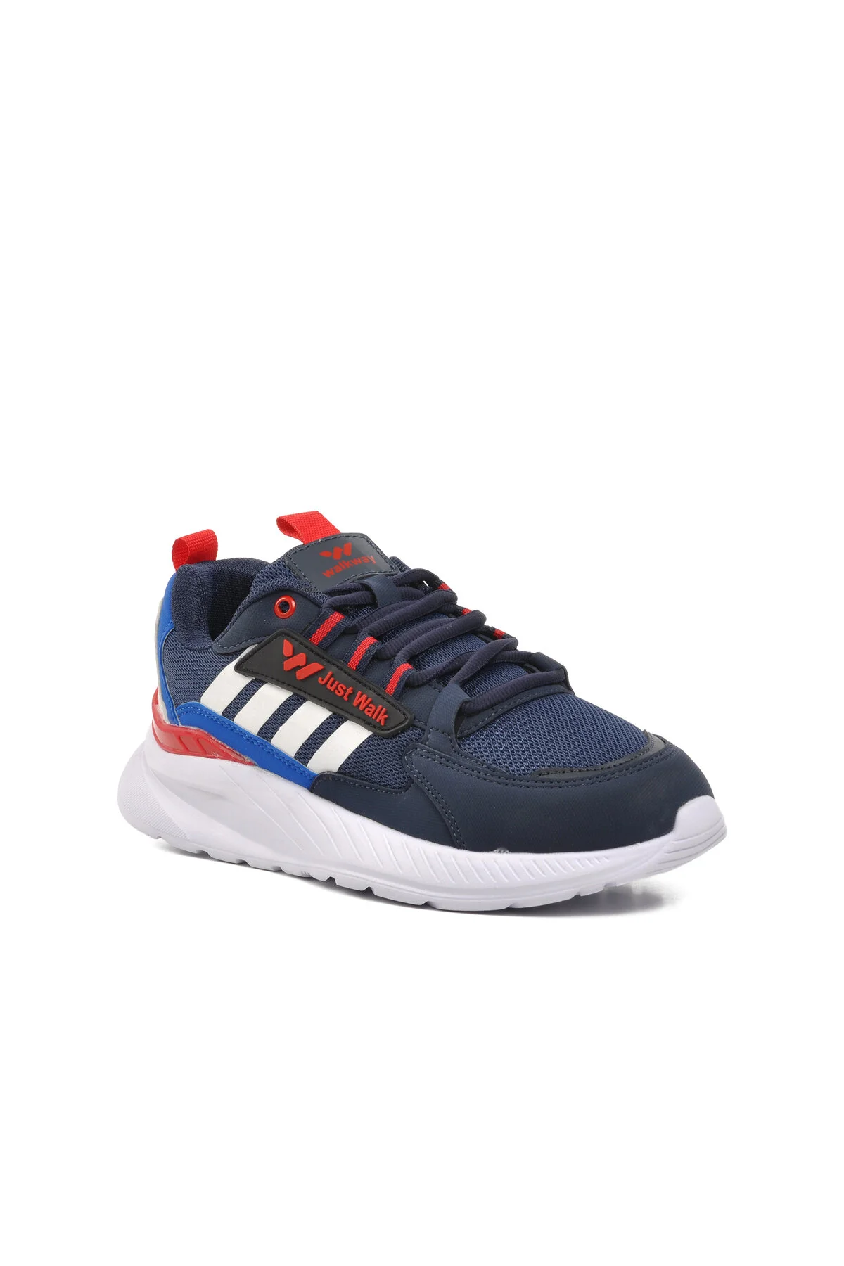 کفش پیاده روی ورزشی سفید زنانه WLKY MDL01 NAVY BLUE RED واک وی WALKWAY