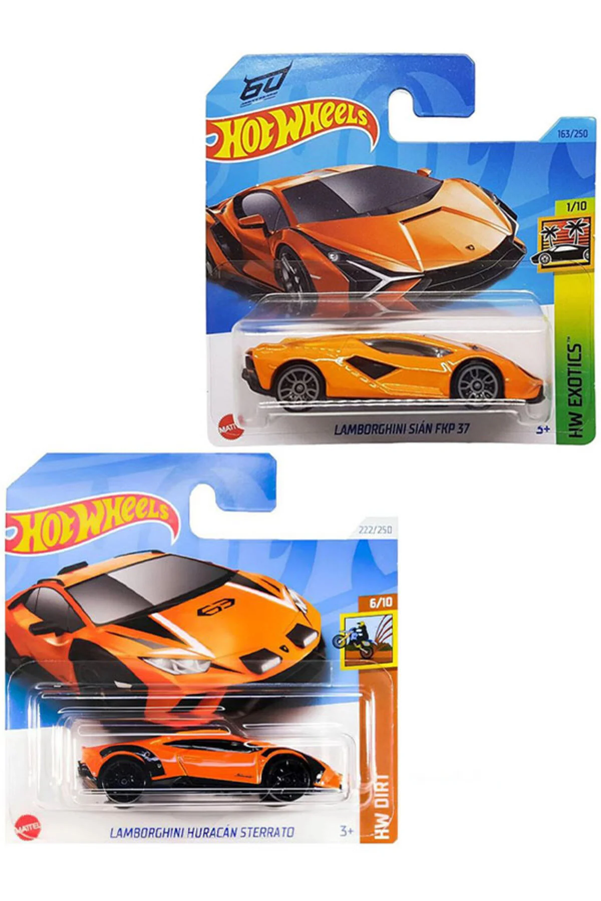 ماشین اسباب بازی مجموعه چرخ‌های داغ خودرو LAMBORGHINI HURACAN STERRATO & SIAN FKP 37 1 64 از ترکیه HOT WHEELS