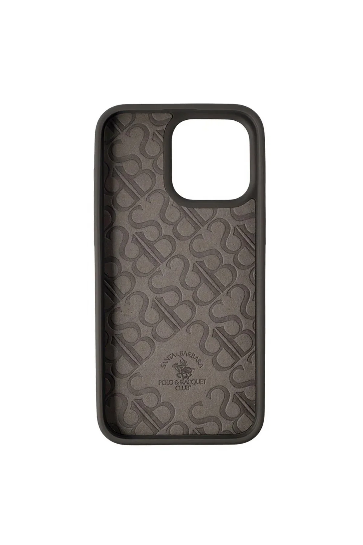 کاور و قاب SBPRC IPHONE 16 PRO MAX COMPATIBLE CASE 3D PU چرمی BORIS INSIDE SEEDE COVER Santa Barbara Polo Racquet Club