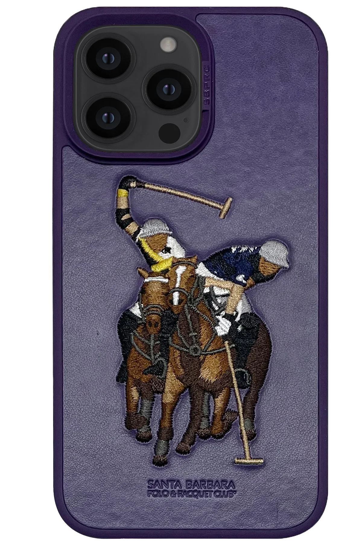 کاور و قاب SBPRC IPHONE 14 PRO COMPATIBLE CASE 3D PU چرمی INSIDE JEED JOCKEY Santa Barbara Polo Racquet Club