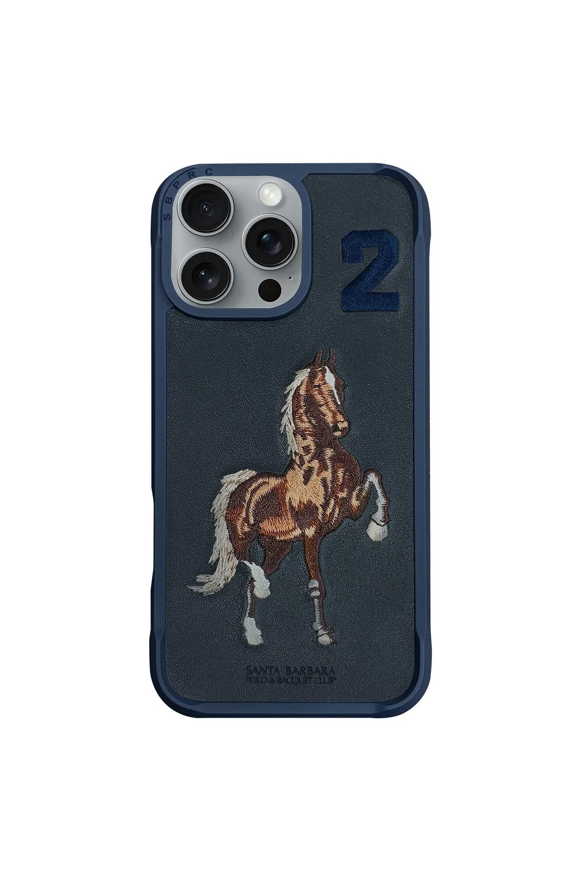 کاور و قاب SBPRC IPHONE 16 PRO MAX COMPATIBLE CASE 3D PU چرمی BORIS INSIDE SEEDE COVER Santa Barbara Polo Racquet Club