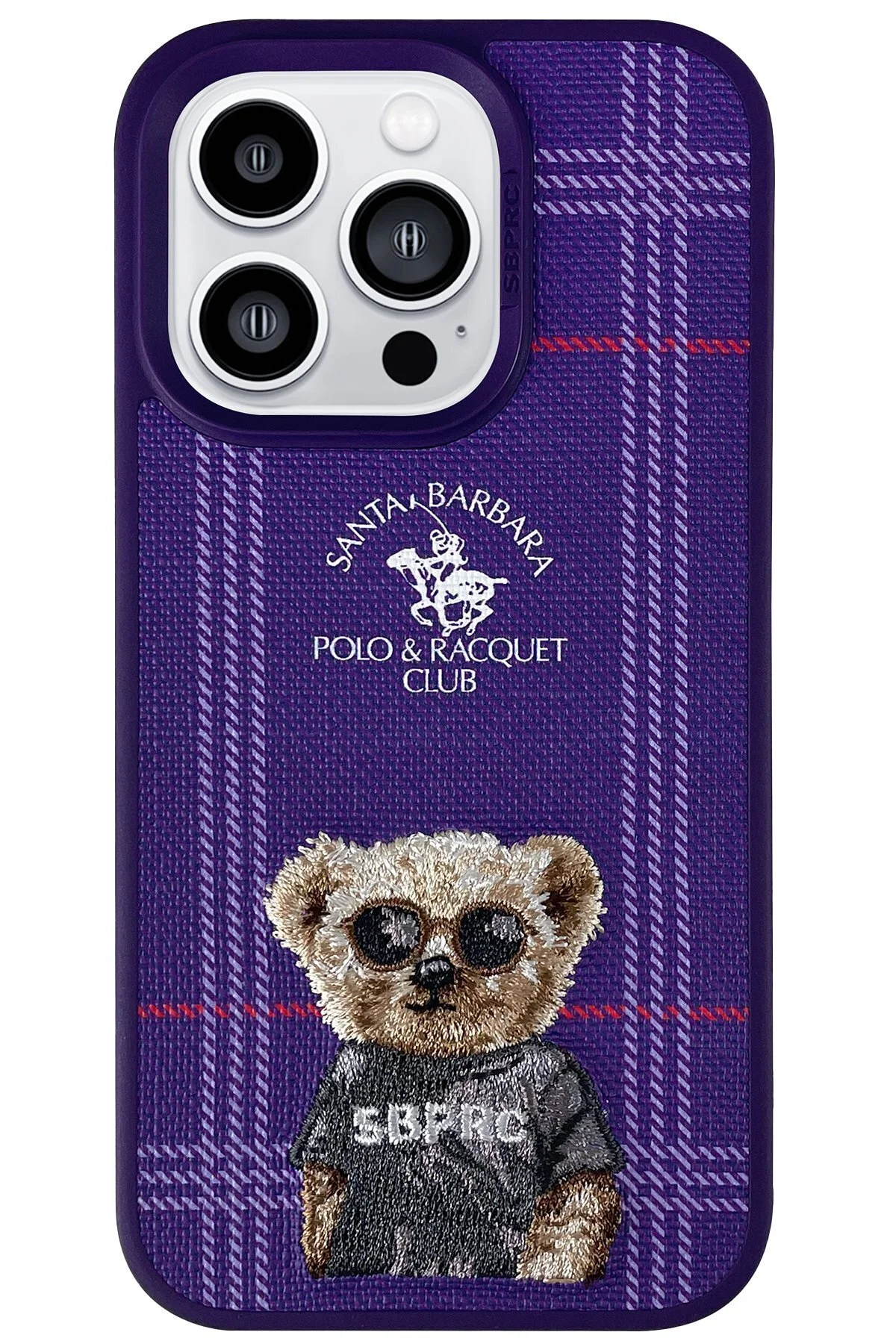 کاور و قاب سانتا باربارا پولو راکت کلاب داستین سازگار با آیفون 14 پرو بنفش Santa Barbara Polo Racquet Club