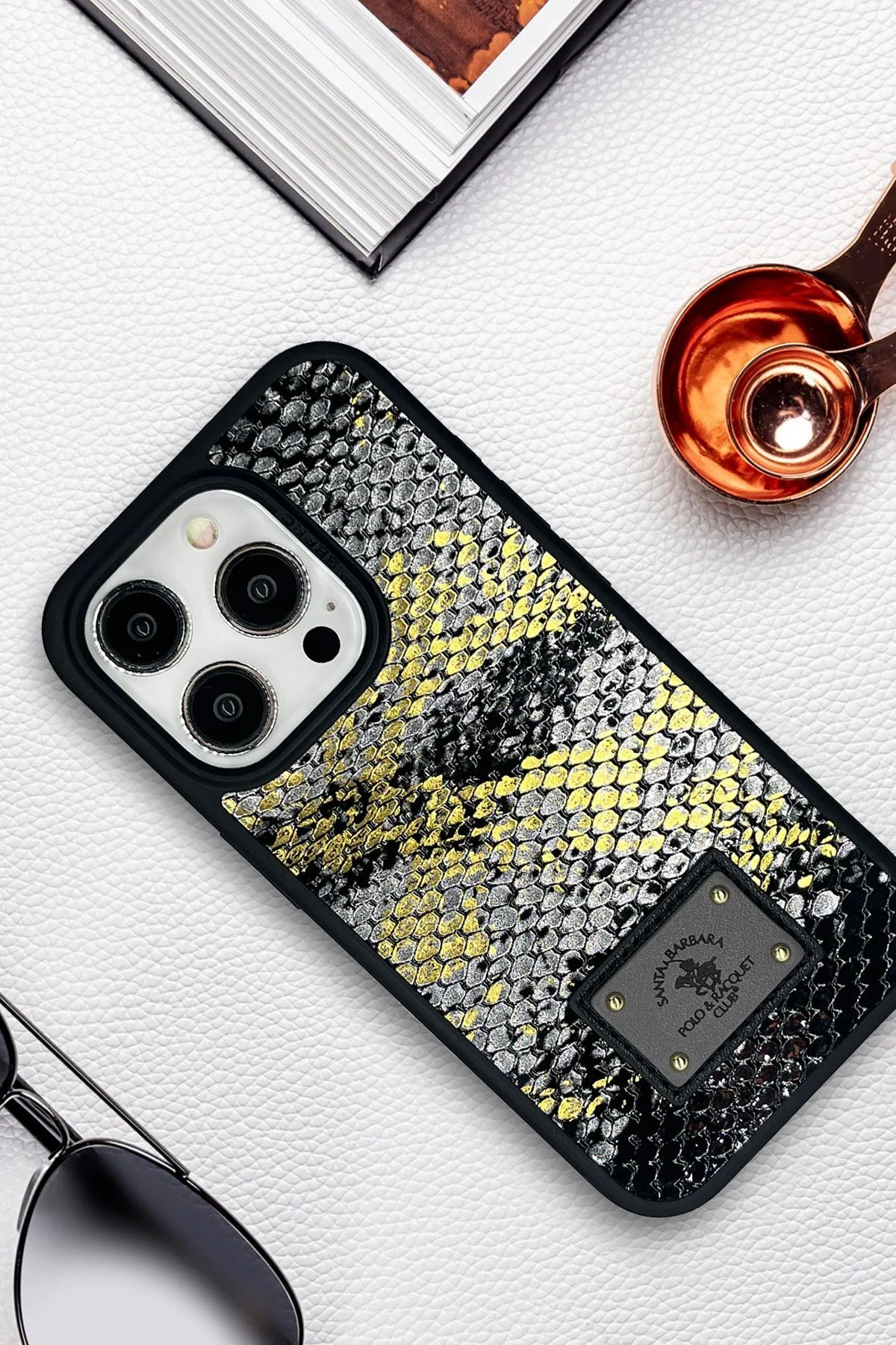 کاور و قاب سانتا باربارا پولو راکت کلاب IPHONE 15 PRO MAX SAGAR MAGSAFE COVER TITAN GREY Santa Barbara Polo Racquet Club