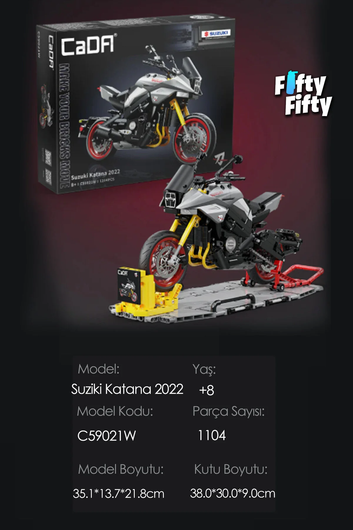 لگو و اسباب بازی های ساخت محور مجموعه ساز CADA SUZUKI KATANA 2022 MOTORCYCLE C59021W 1104 PIECES از ترکیه Vagonlife