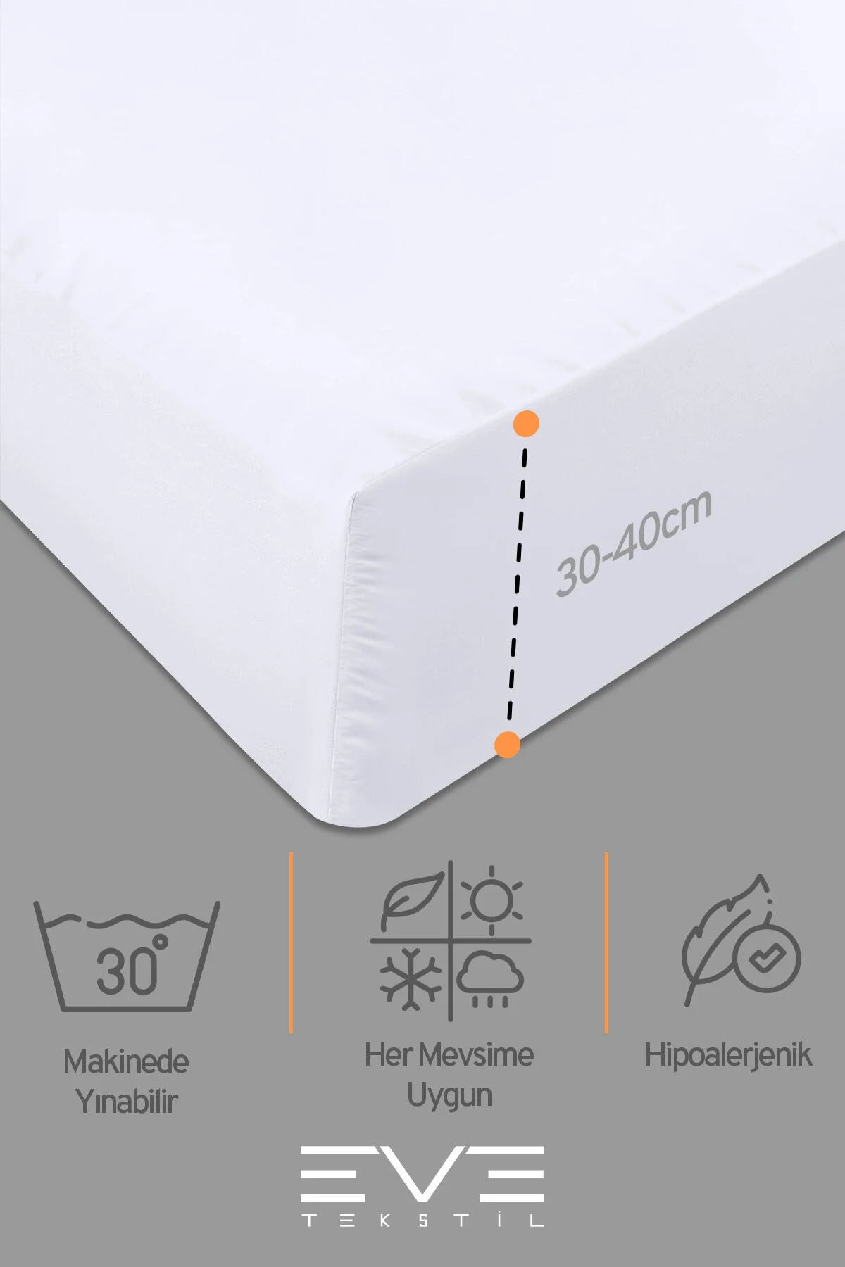 ست ملحفه دو نفره LDJACE RUBLE RAINFORCE و CASE Eve Tekstil