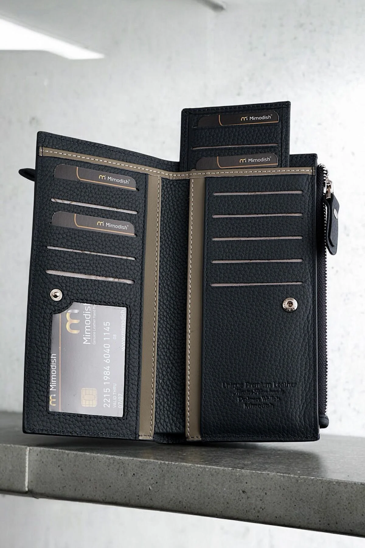 کیف پول مردانه WORKSHIP LUXURY LOXURY چرمی PORTFOLIO WALLET CARD LONG HOLDER Mimodish