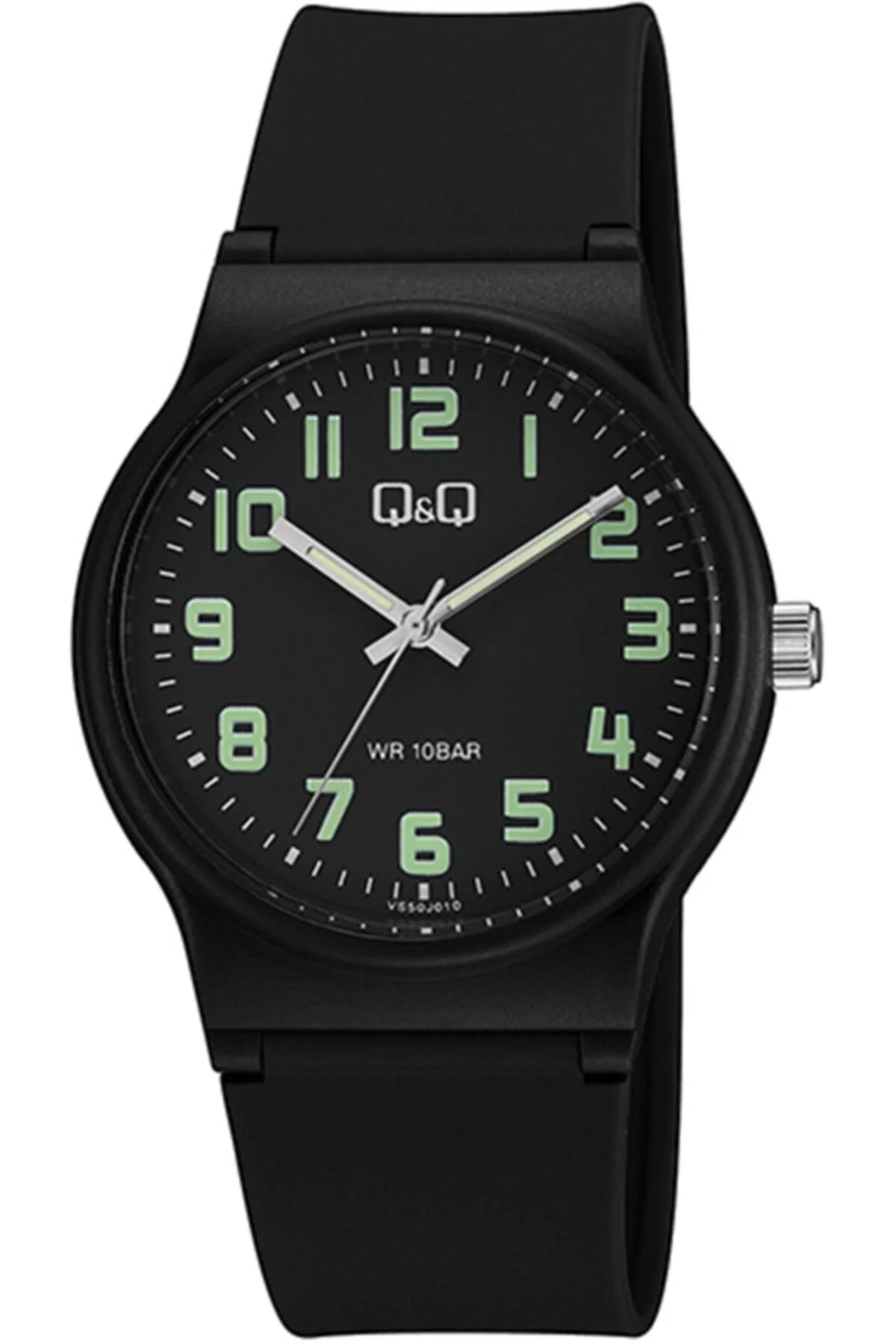 ساعت مچی UNISEX WATTLE PLASTIC ضد آب VS50J010Y کیو اند اورجینال Q&Q