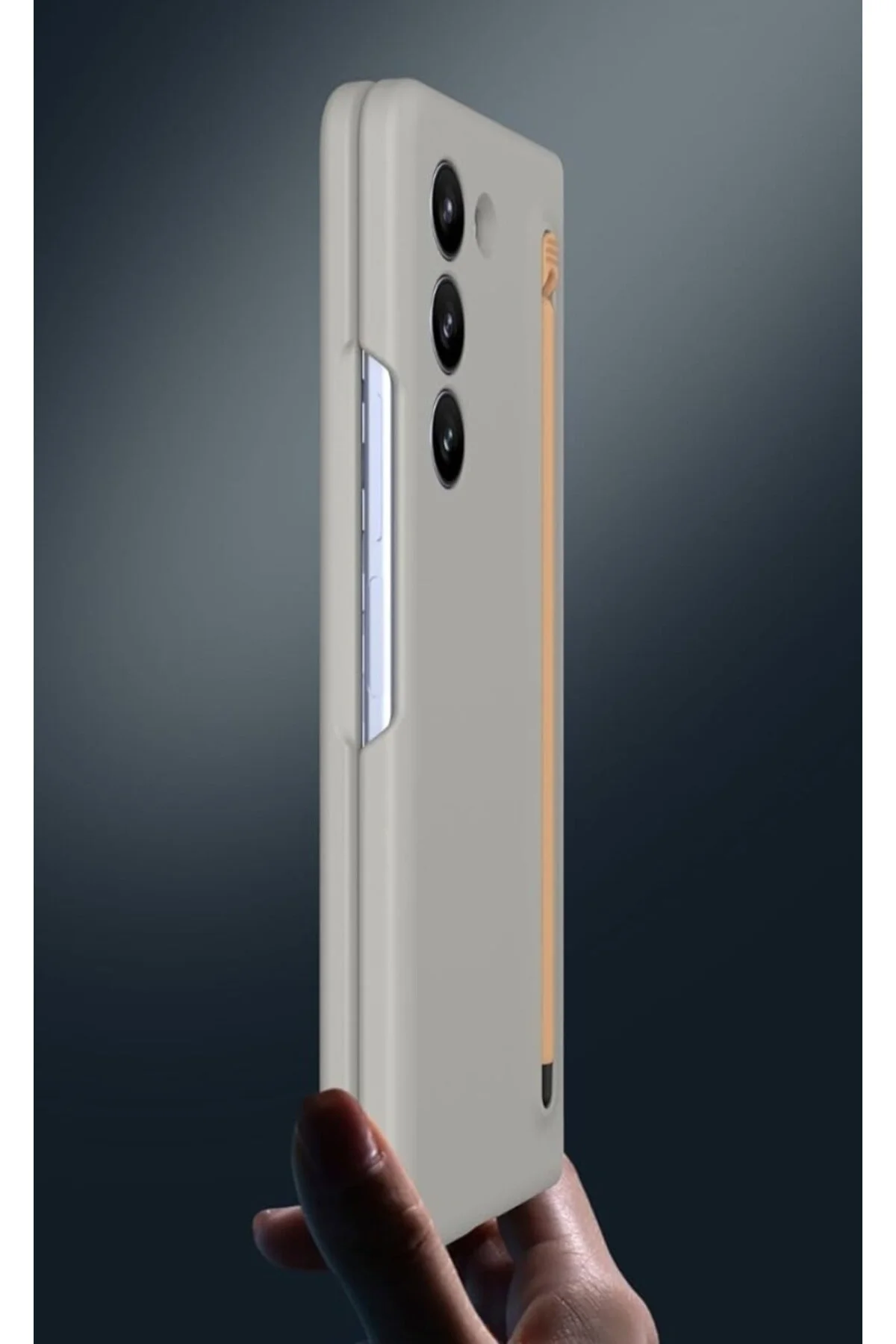 کاور و قاب محافظ سامسونگ GALAXY Z FOLD 6 سازگار با قلم بژ ADİSSON