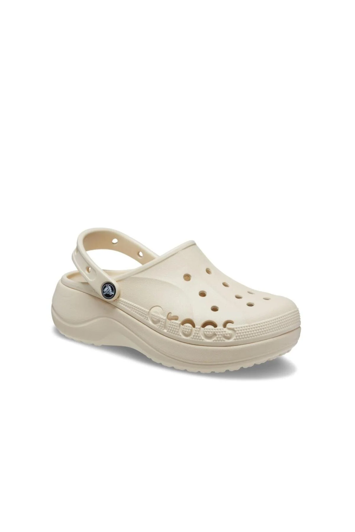 دمپایی زنانه گرفتگی کاملاً پلتفرم بژ کراکس Crocs