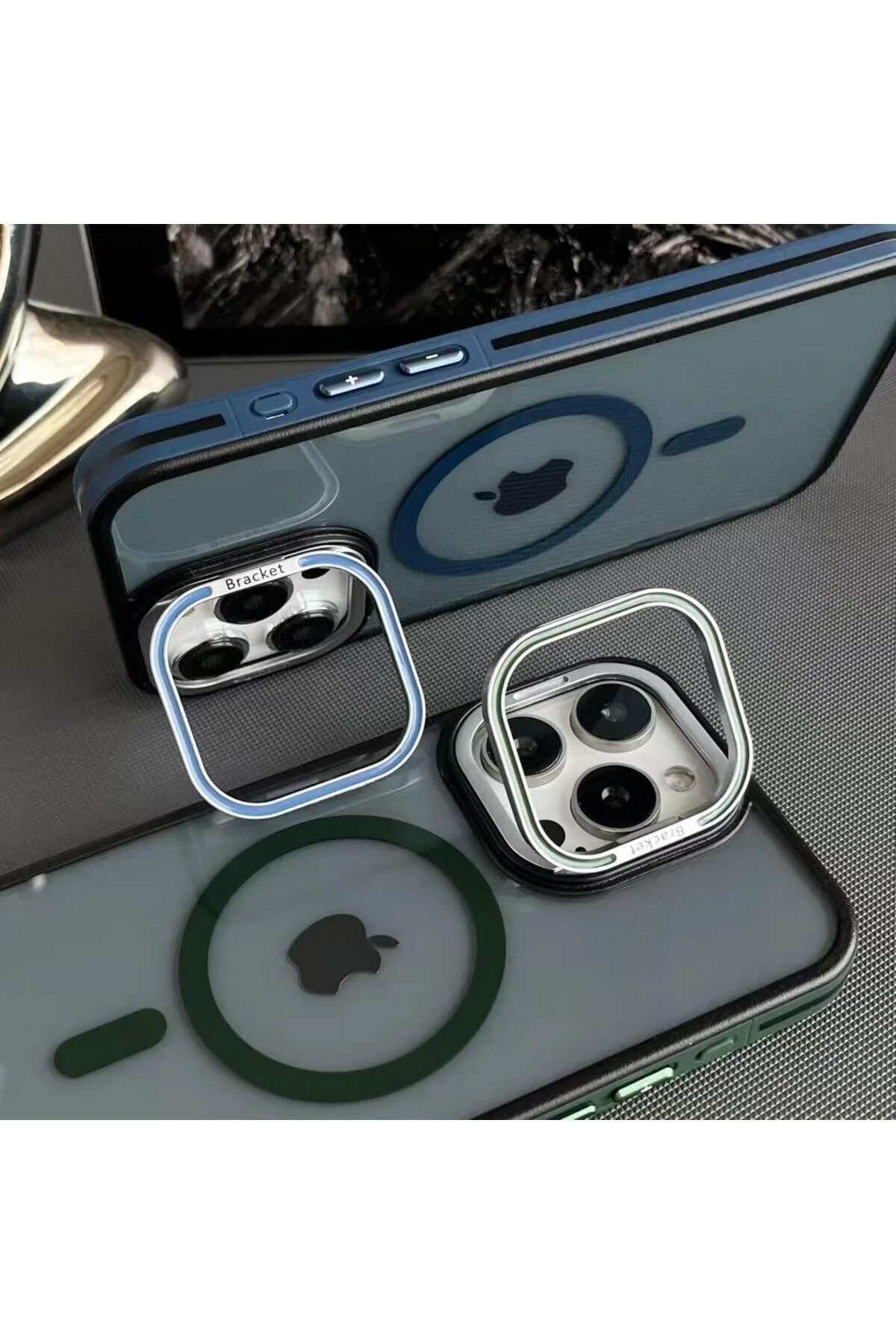 کاور و قاب پشتیبانی شده MAGSAFE براکت سازگار با آیفون 13 هدیه لنز KILIF HOUSE