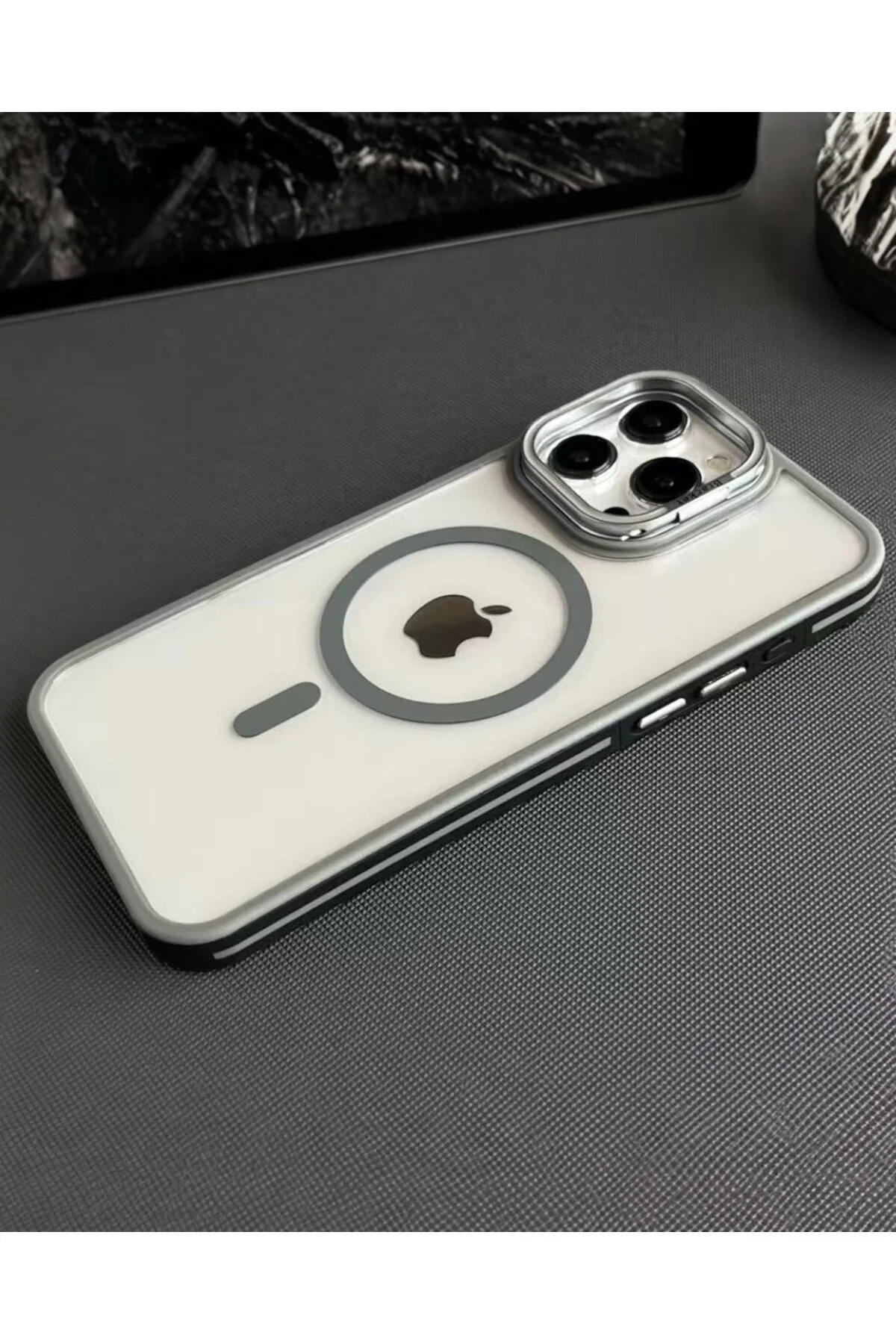 کاور و قاب پشتیبانی شده MAGSAFE براکت سازگار با آیفون 13 هدیه لنز KILIF HOUSE