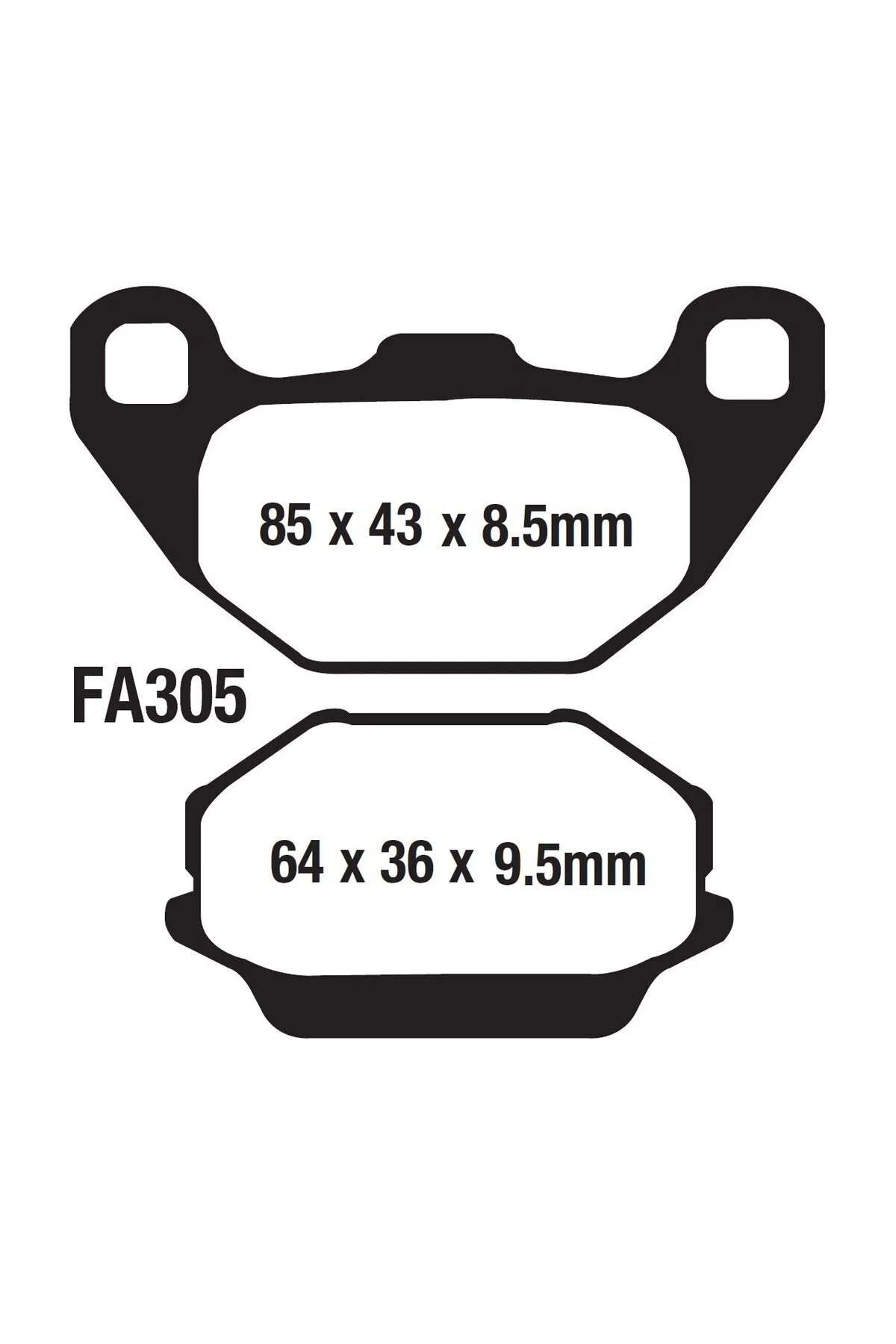 ست بدنه موتورسیکلت پد دیسک ترمز جلو FA305 KYMCO PEOPLE S DISK PAD Monero
