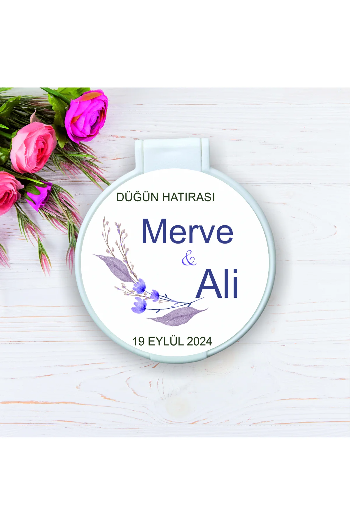 هدیه مفهومی سفید 10 قطعه آینه جیب متولد شده 6 ماه حنا نامزدی عروسی کلمه ختنه Nehir