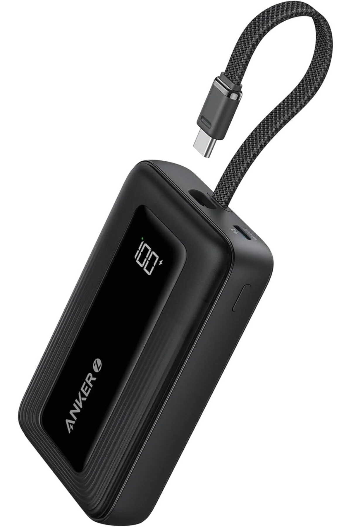 پاوربانک ZOLO POWERBANK 10K 30W کابل USB C داخلی سیاه A1688 Anker