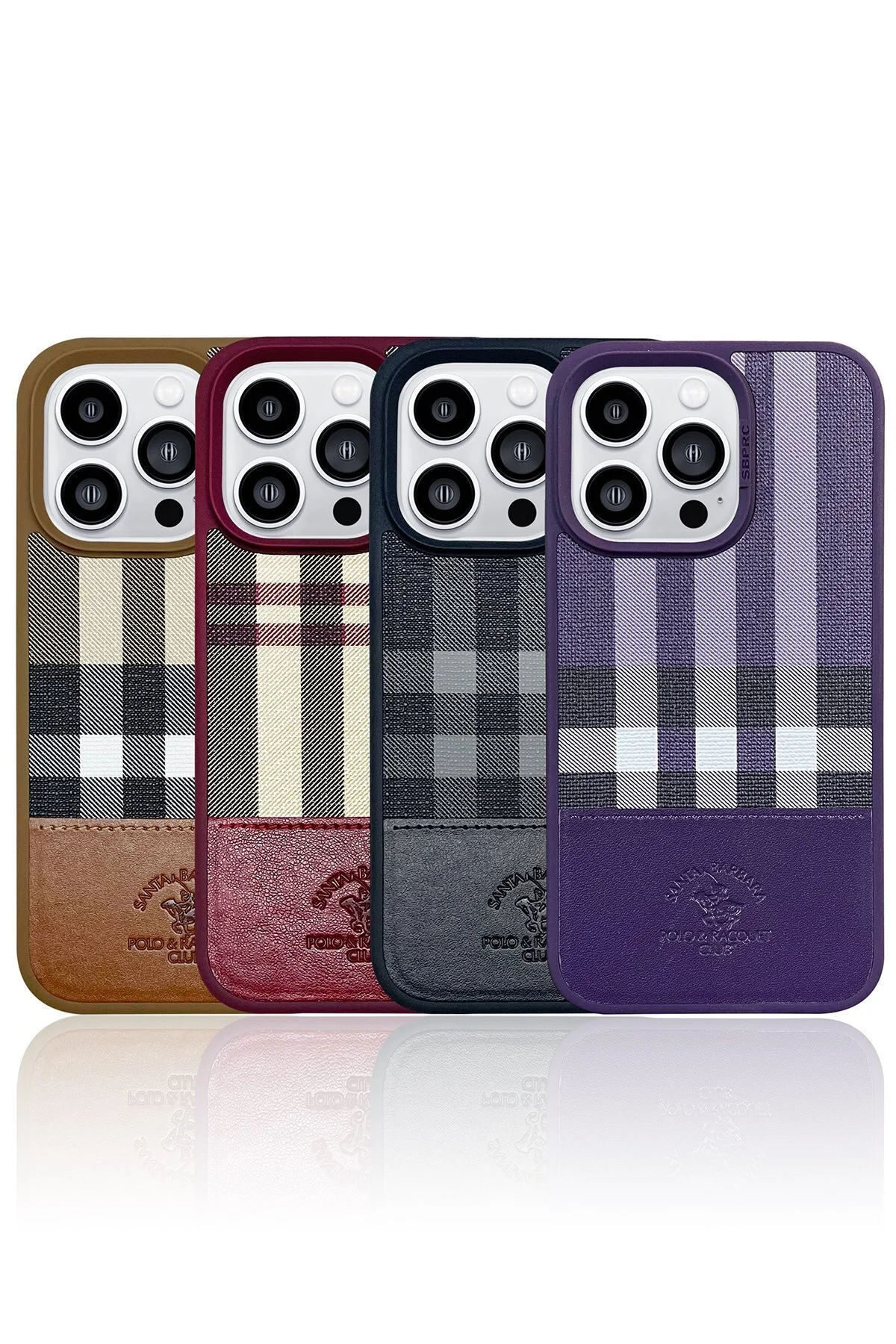 کاور و قاب APPLE IPHONE 14 PRO MAX CYRIL SERIES FABRIC DOODED CASE مشکی Santa Barbara Polo Racquet Club