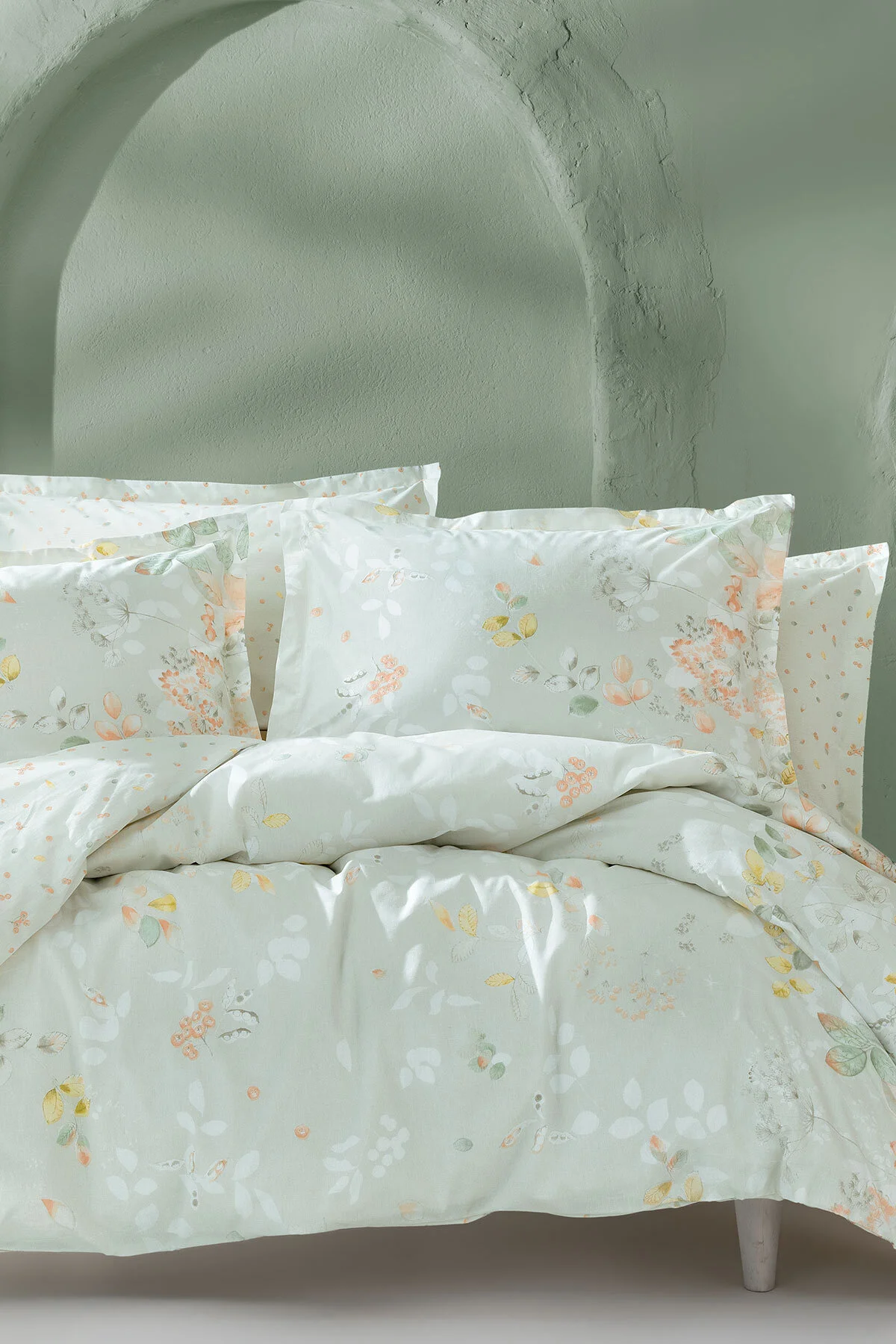 کاور لحاف دو نفره مجموعه پوشش DUVET MERRI DOUBLE RANFORCE سبز روشن Yataş