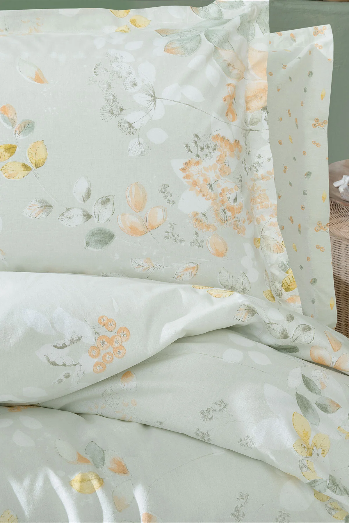 کاور لحاف دو نفره مجموعه پوشش DUVET MERRI DOUBLE RANFORCE سبز روشن Yataş