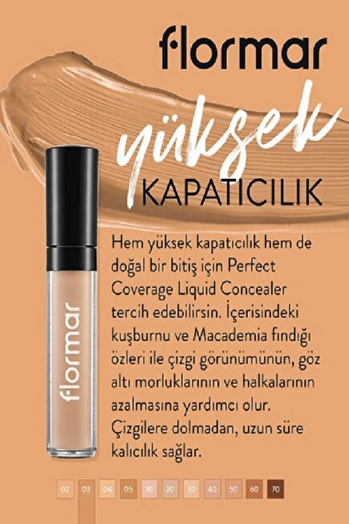 Flormar مخفی کننده مایع مقاوم در برابر آب و علف خشک