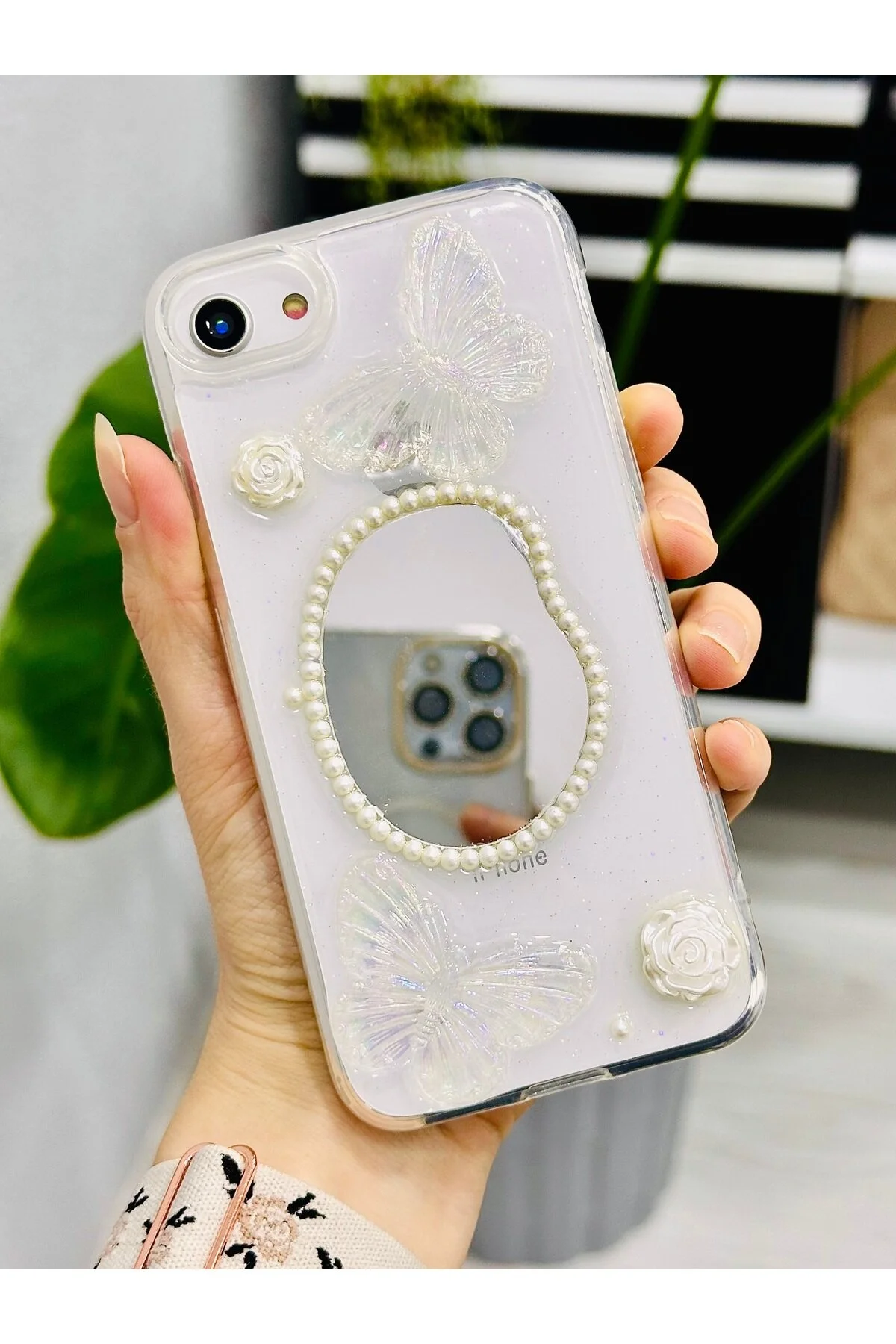کاور و قاب مدل MIRRORED سازگار با IPHONE 7 8 SE Go Aksesuar